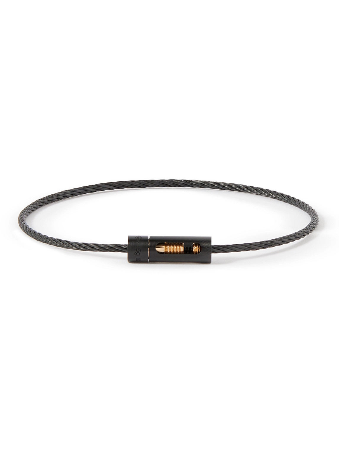 Le Gramme - 5g Recycled Titanium, Polished-Ceramic, Stainless Steel and 18-Karat Gold Bracelet - Men - Black - 18