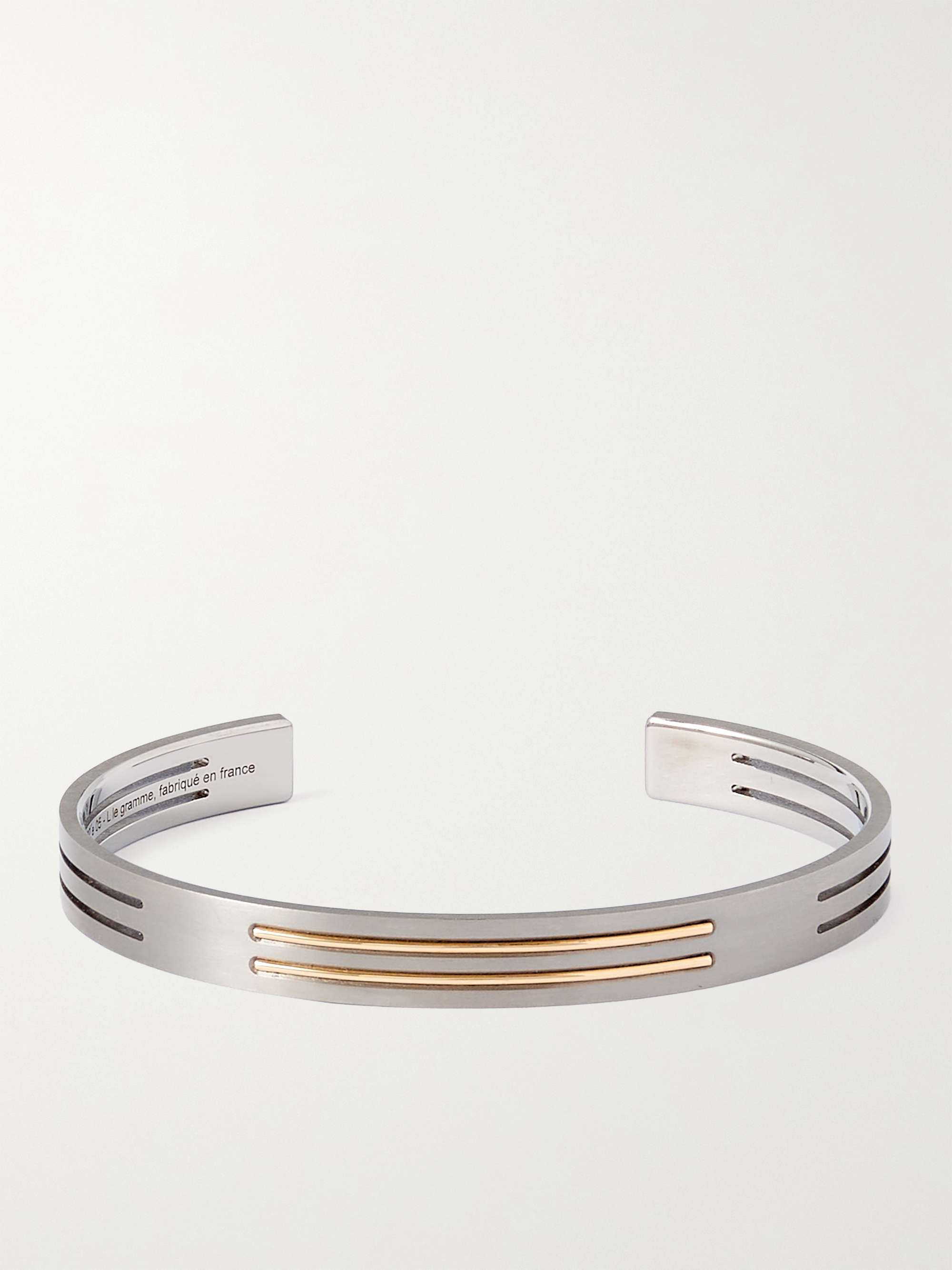 LE GRAMME 9g Titanium and 18-Karat Gold Cuff