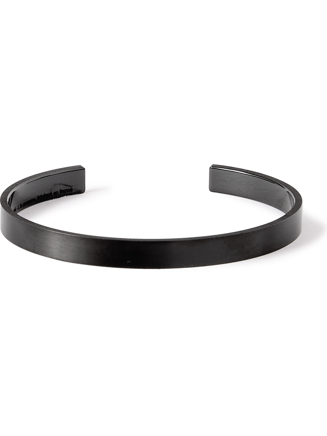 Shop Le Gramme 9g Brushed Titanium Cuff In Black