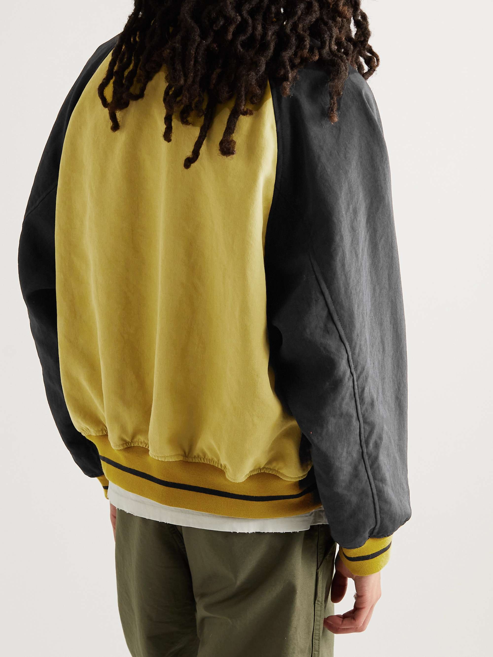 REMI RELIEF Two-Tone Poplin Bomber Jacket