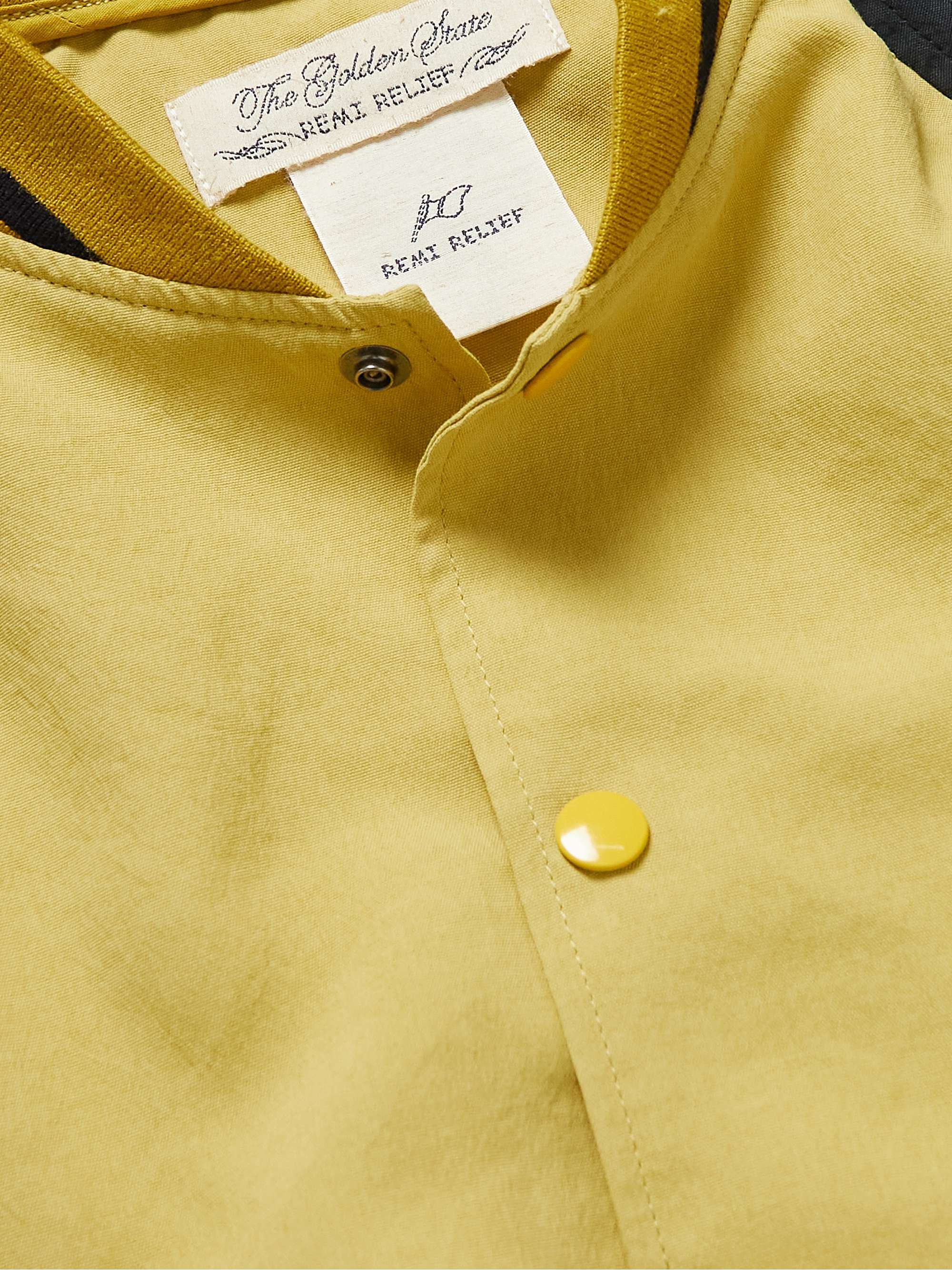REMI RELIEF Two-Tone Poplin Bomber Jacket