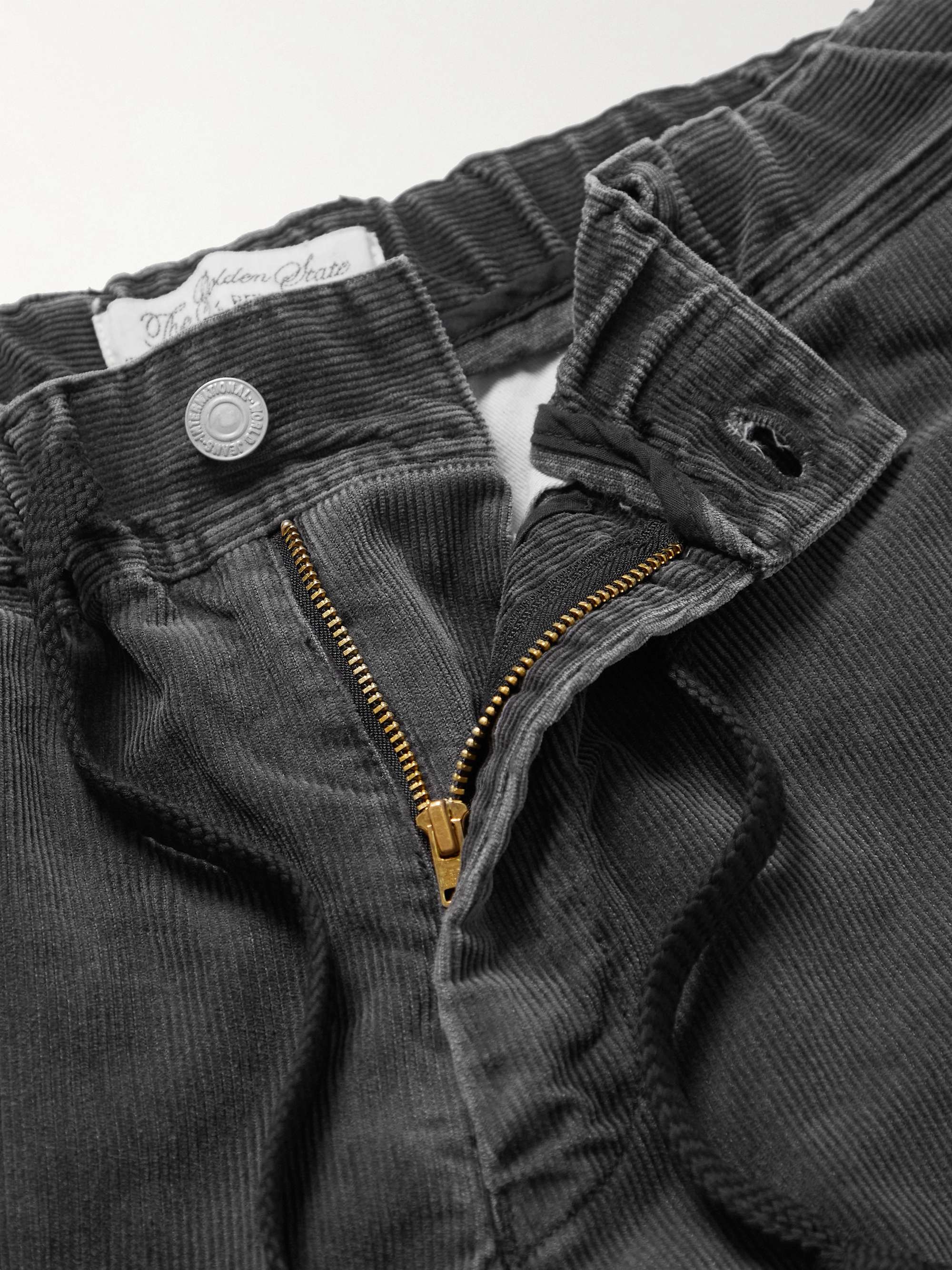 REMI RELIEF Slim-Fit Patchwork Cotton-Blend Corduroy Drawstring Trousers