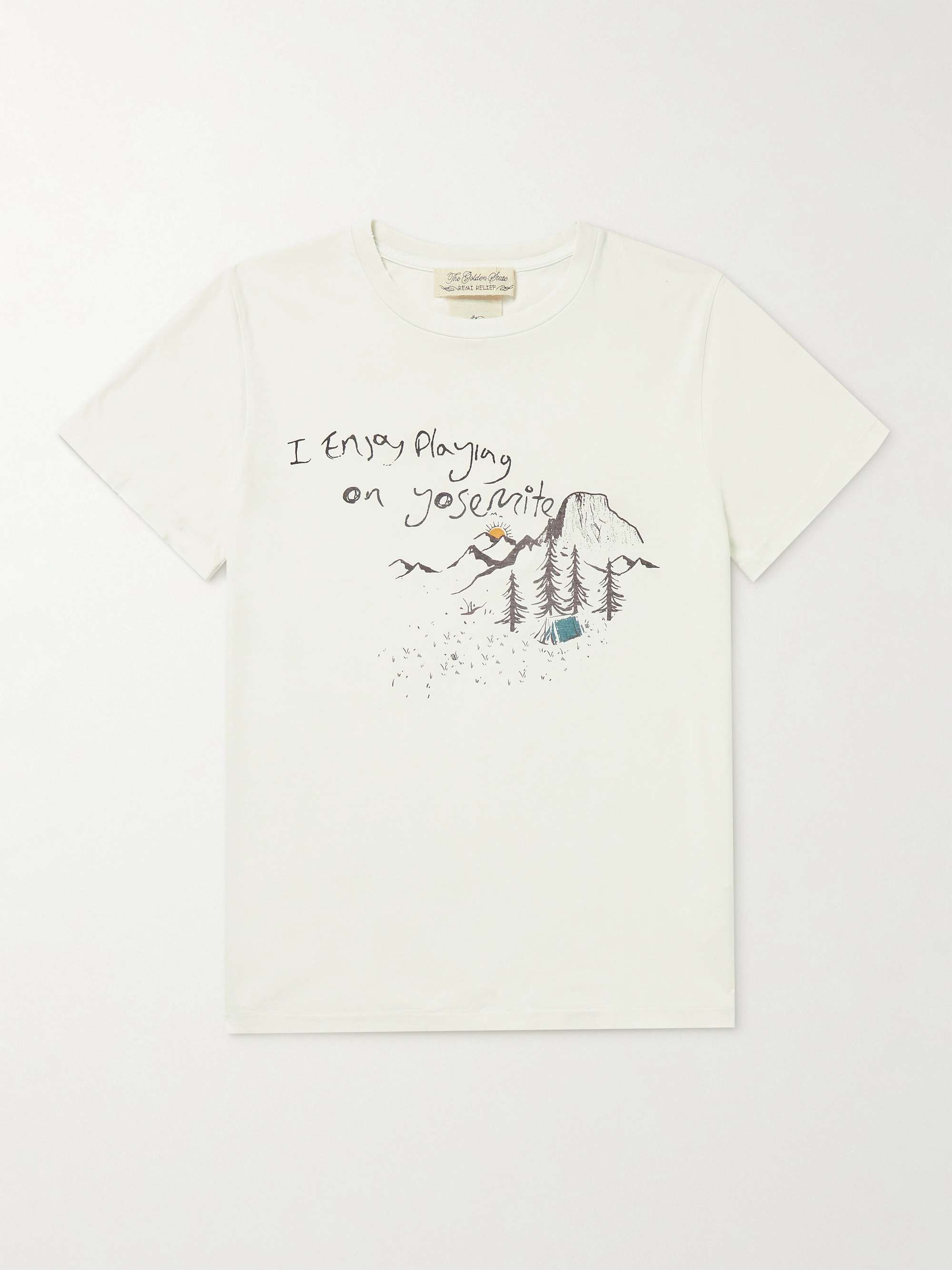 REMI RELIEF Yosemite Printed Cotton-Jersey T-Shirt