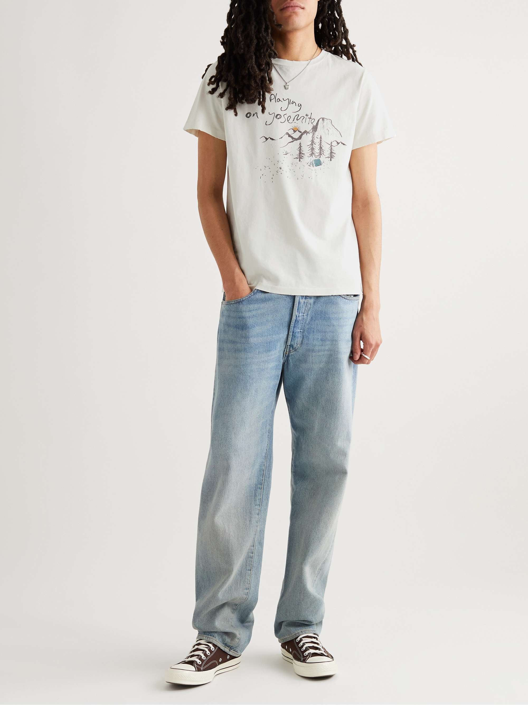 REMI RELIEF Yosemite Printed Cotton-Jersey T-Shirt