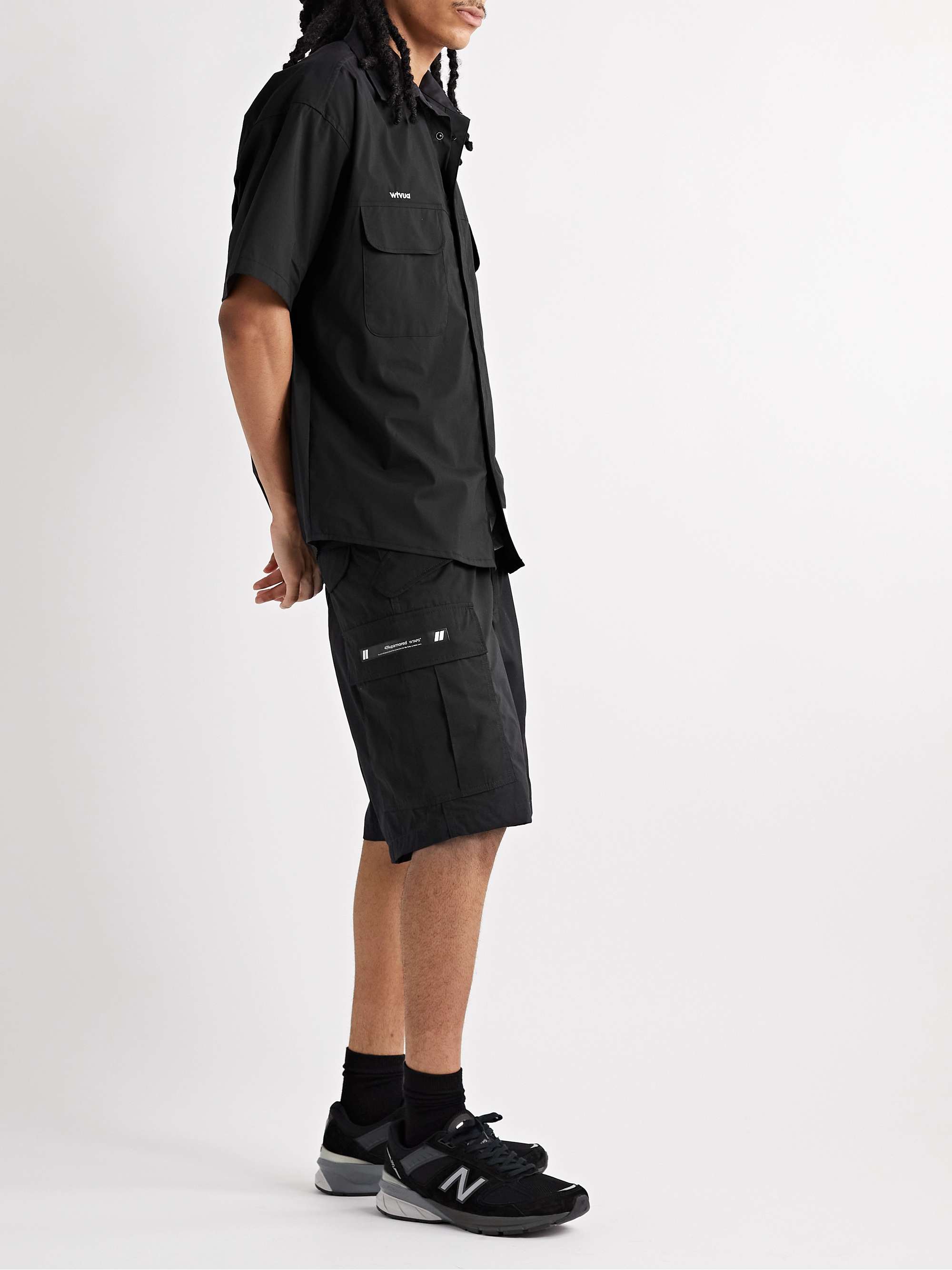 WTAPS® Straight-Leg Logo-Appliquéd Cotton-Blend Cargo Shorts | MR