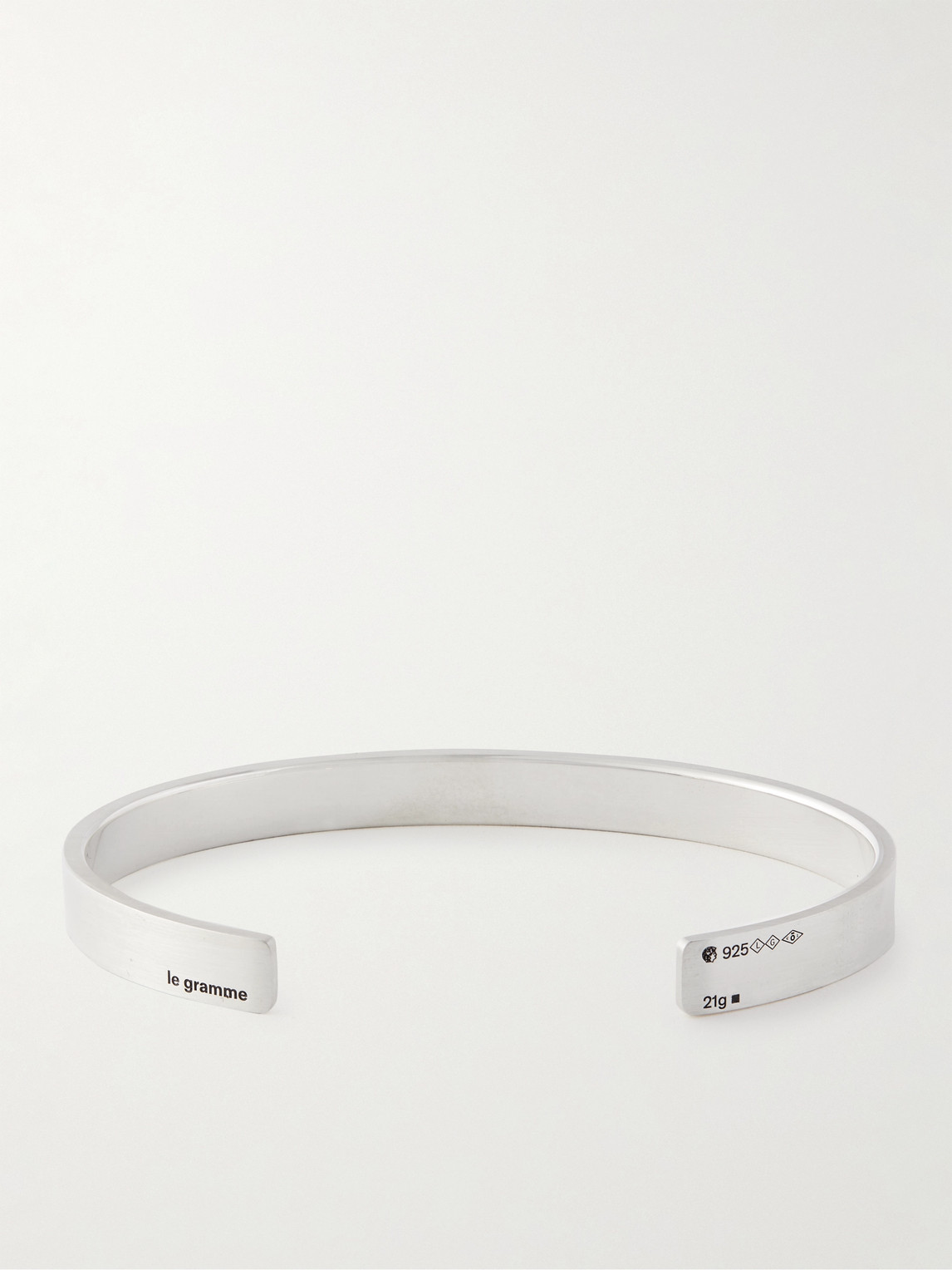 Shop Le Gramme 21g Brushed Sterling Silver Cuff