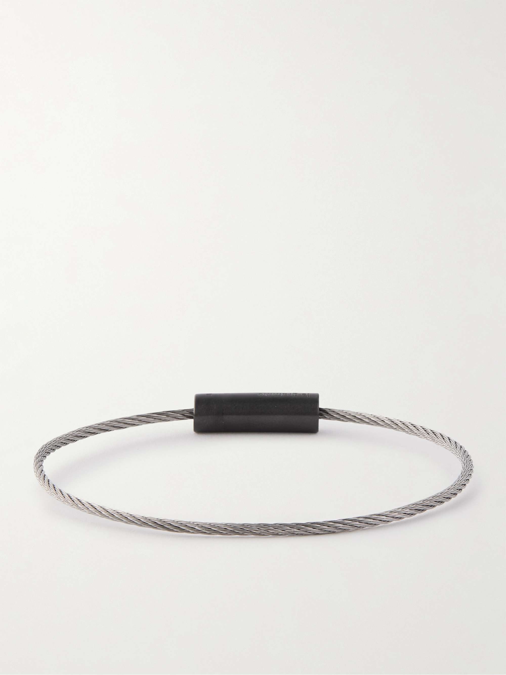 LE GRAMME Brushed Blackened Sterling Silver Cable Bracelet