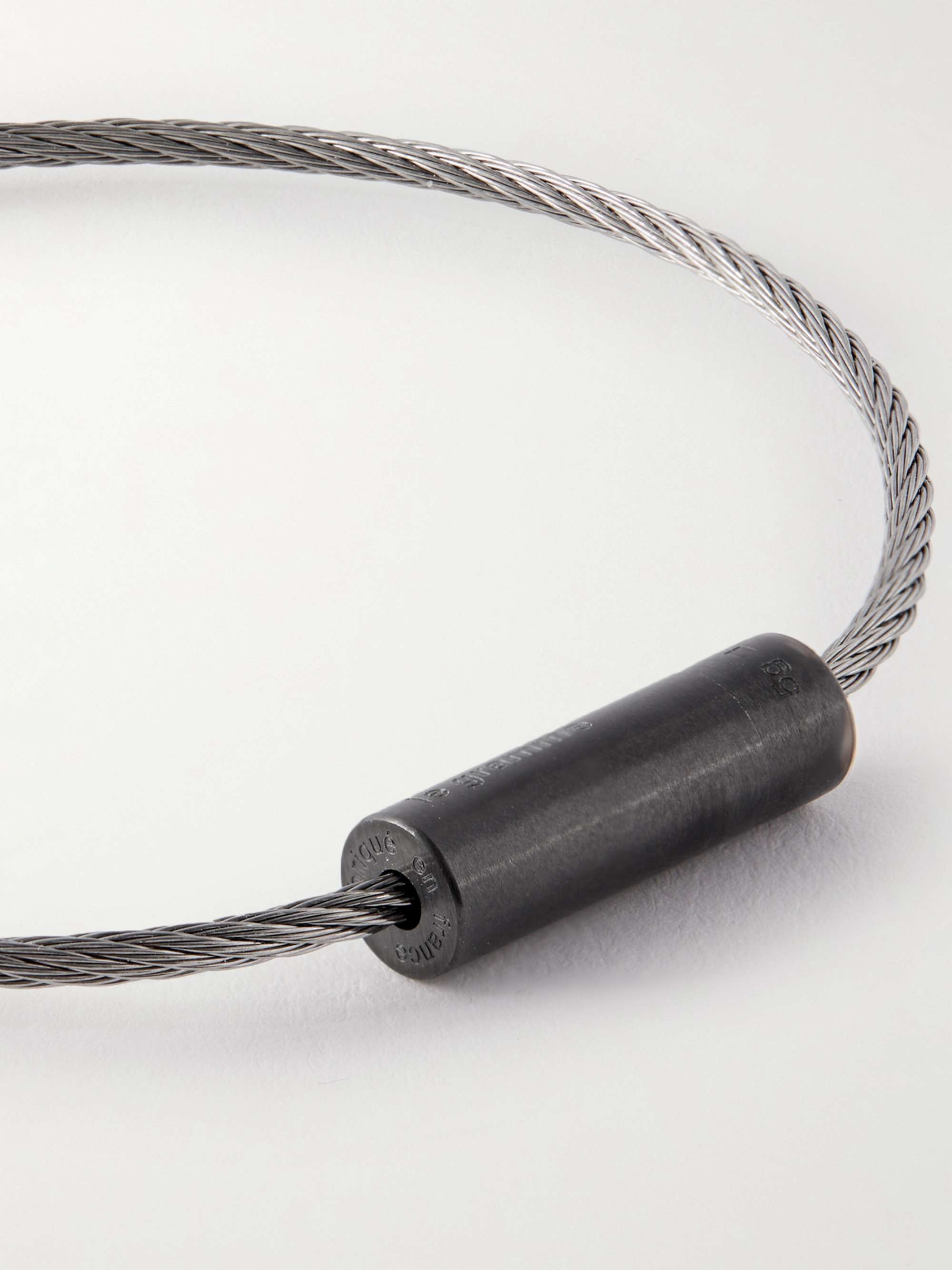 LE GRAMME Brushed Blackened Sterling Silver Cable Bracelet