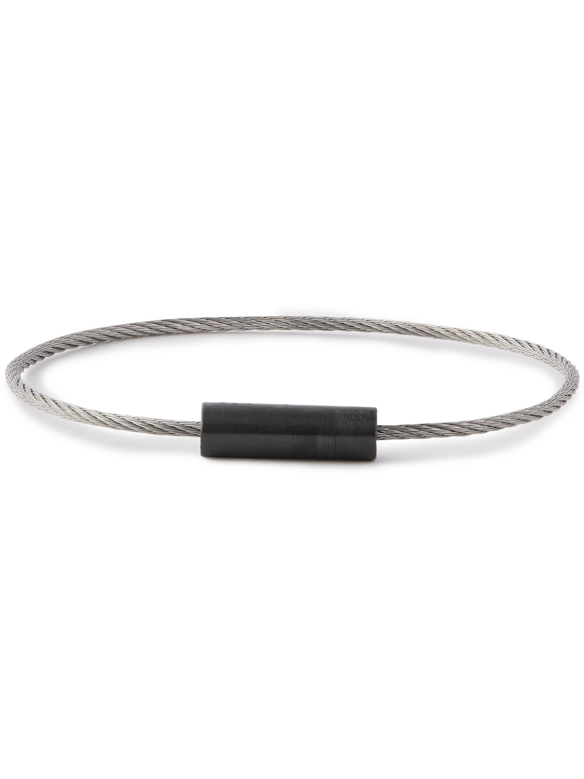 Le Gramme 5g Silver-tone Brushed-ceramic Bracelet In Black