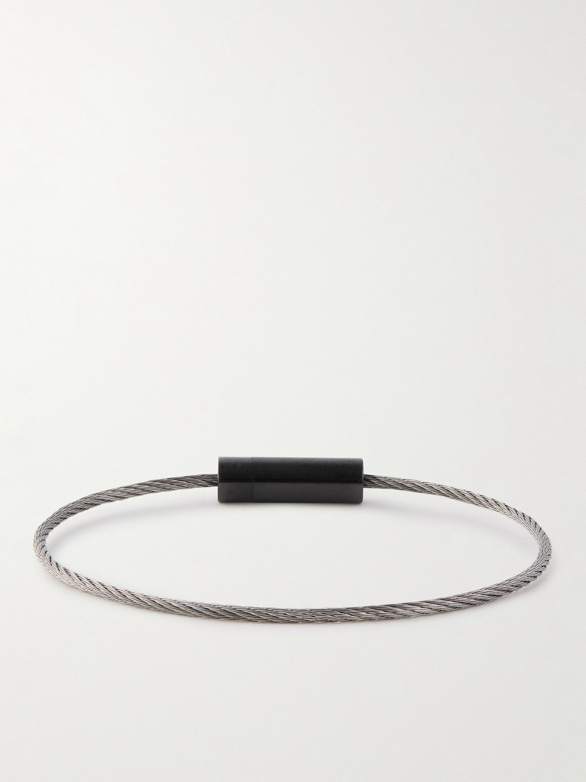 Le Gramme 5g Silver-tone Polished-ceramic Bracelet In Black