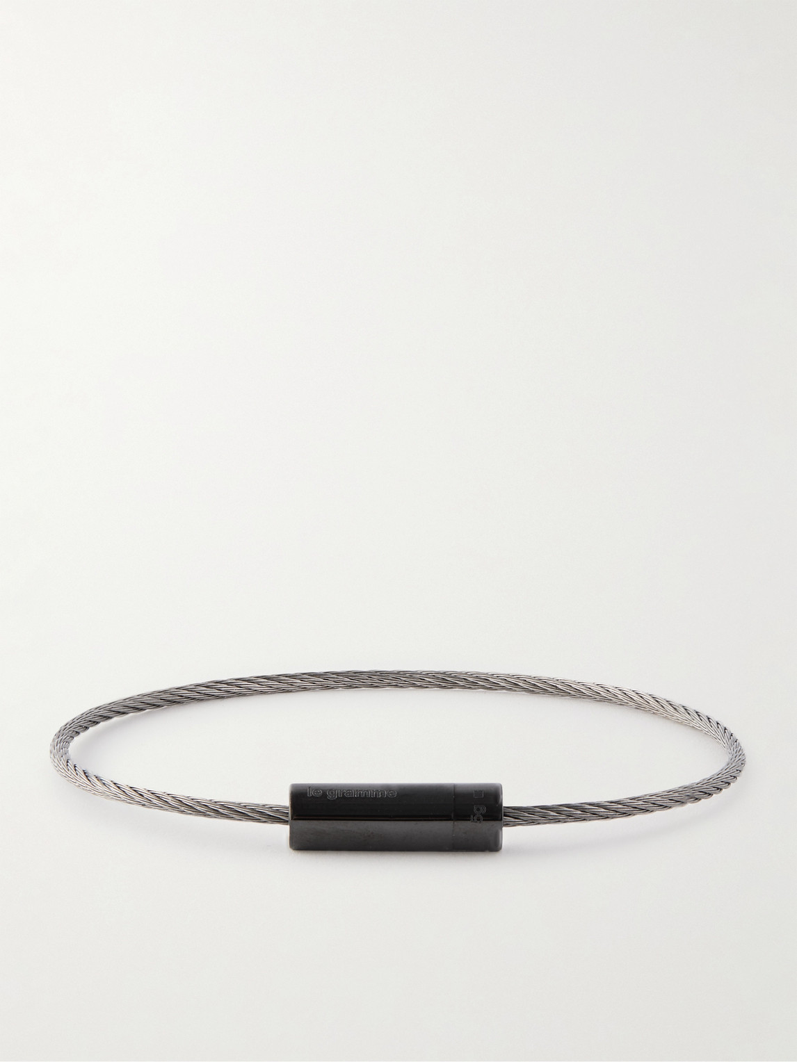 Le Gramme 5g Silver-tone Polished-ceramic Bracelet In Black