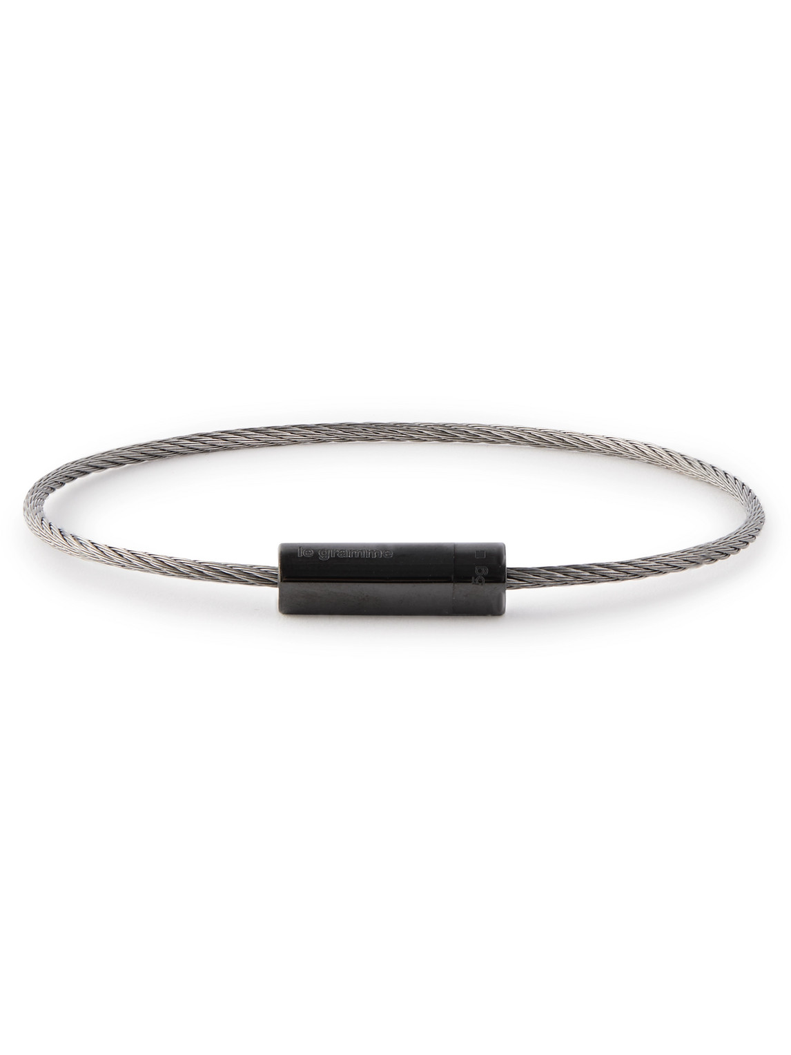 Le Gramme 5g Silver-tone Polished-ceramic Bracelet In Black