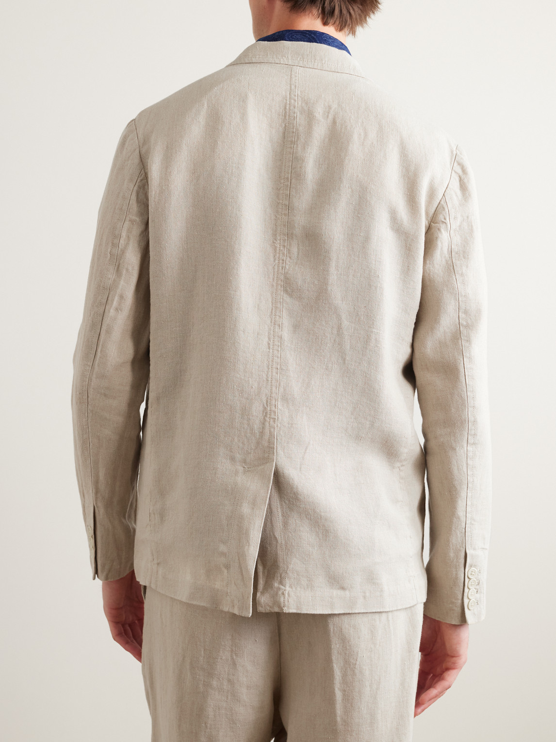 Shop Alex Mill Mercer Unstructured Garment-dyed Linen Blazer In Neutrals