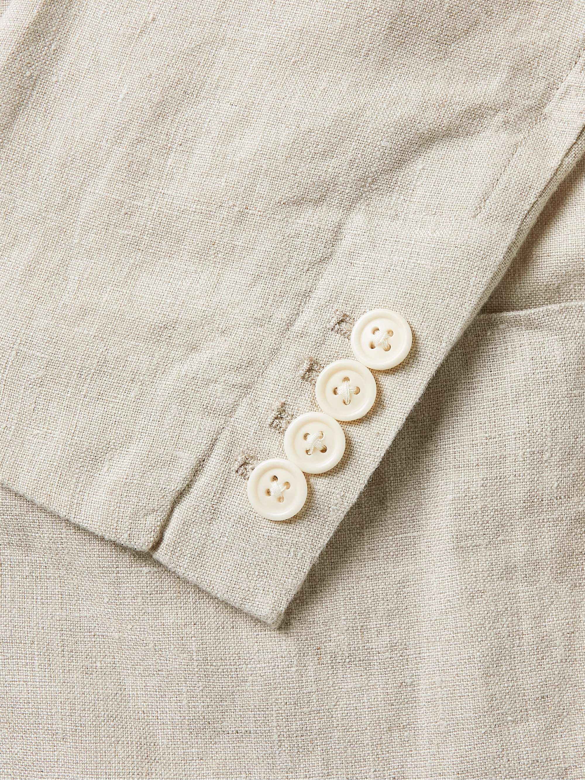 ALEX MILL Mercer Unstructured Garment-Dyed Linen Blazer