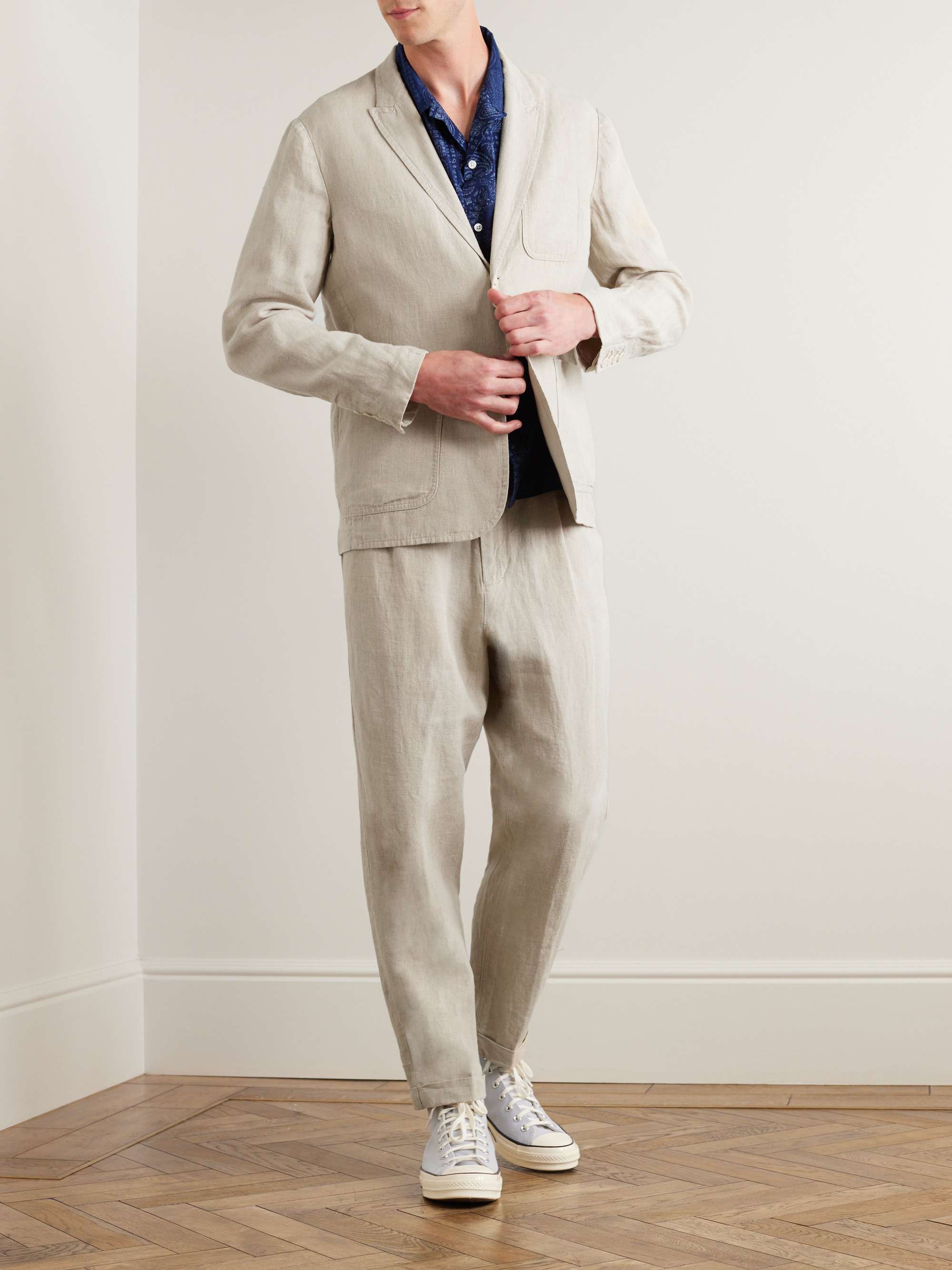 Mercer Unstructured Garment-Dyed Linen Blazer | ALEX MILL | 미스터포터