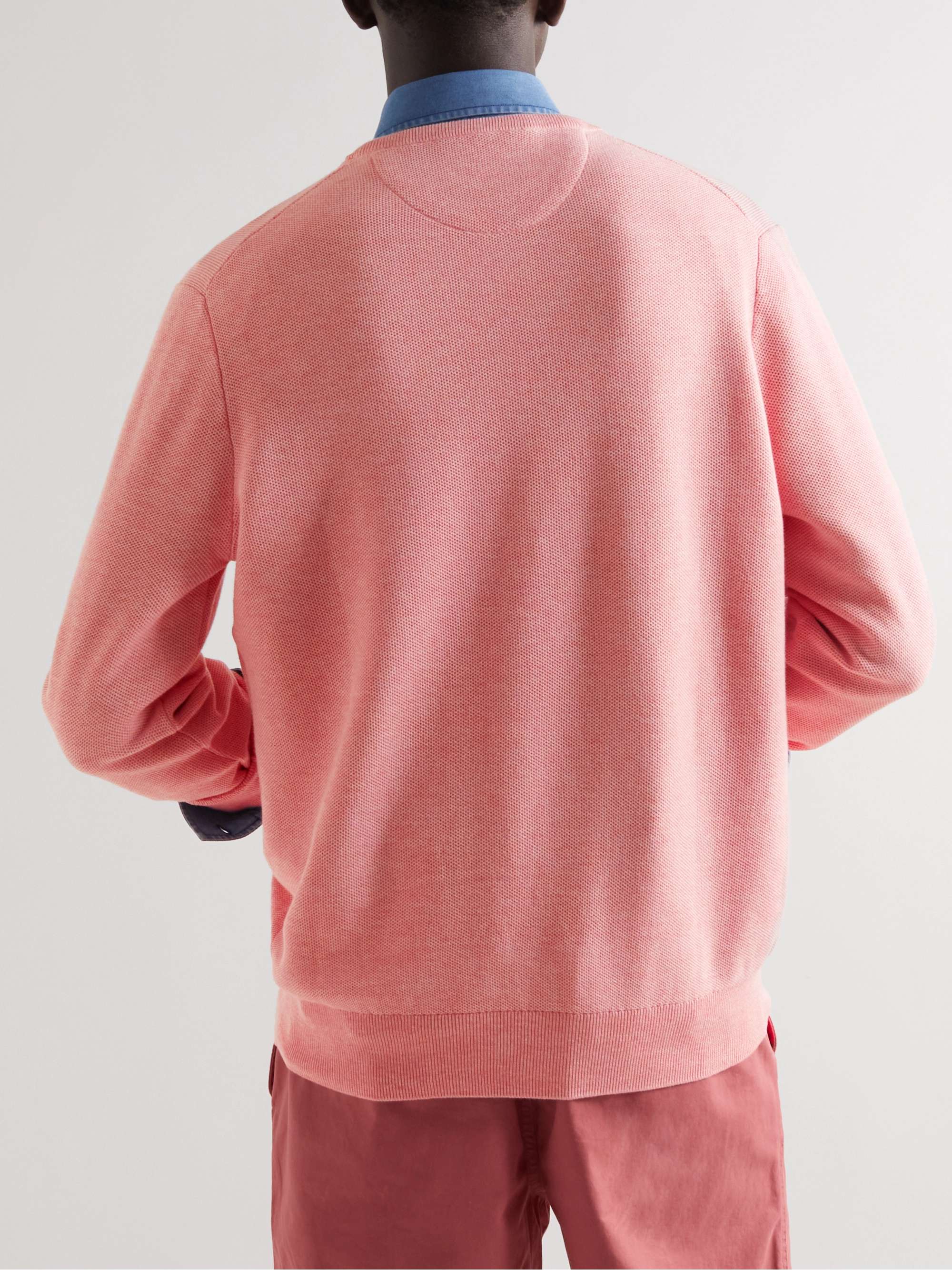 POLO RALPH LAUREN Honeycomb-Knit Pima Cotton Sweater