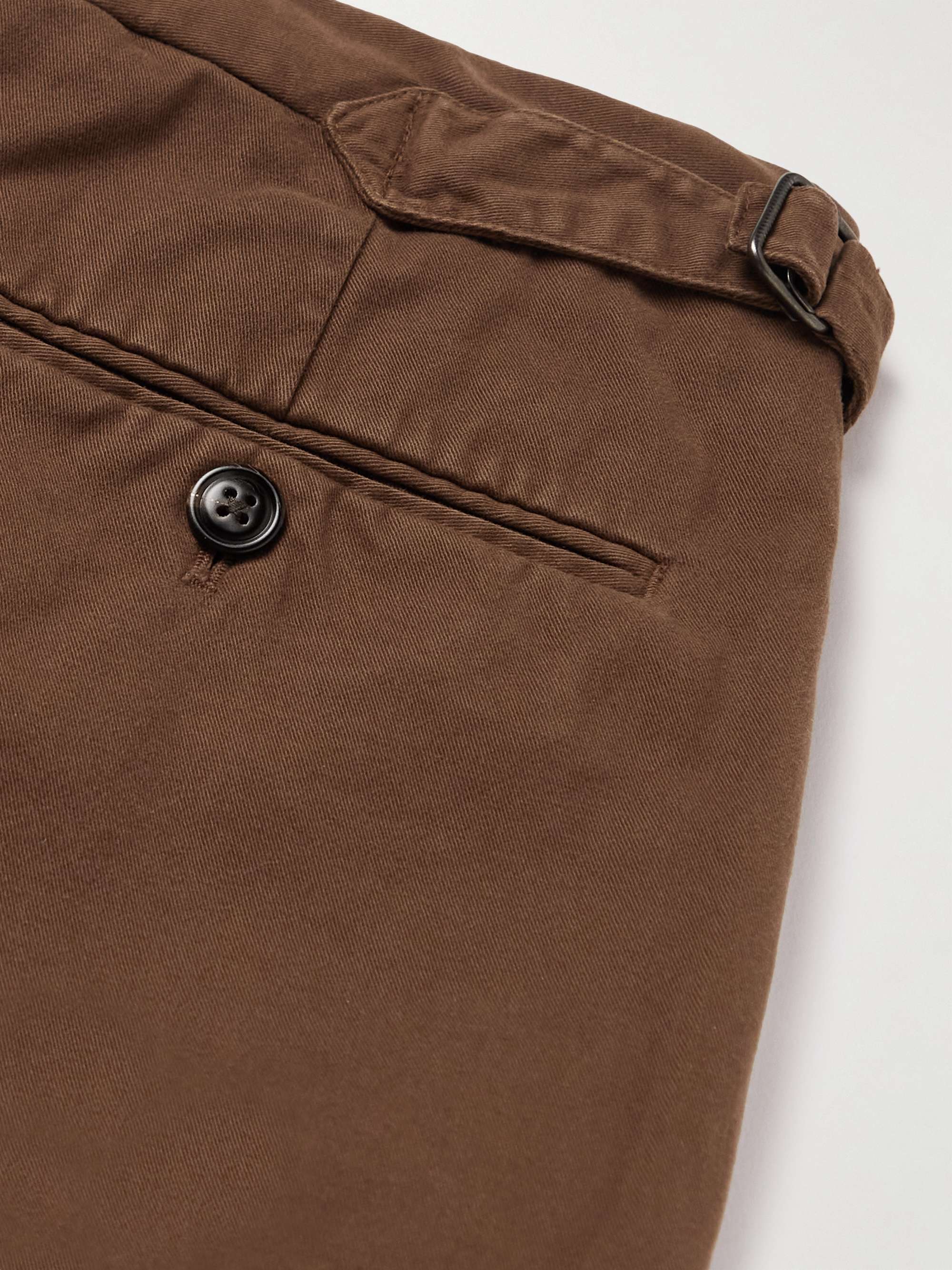 POLO RALPH LAUREN Straight-Leg Pleated Cotton-Blend Twill Suit Trousers