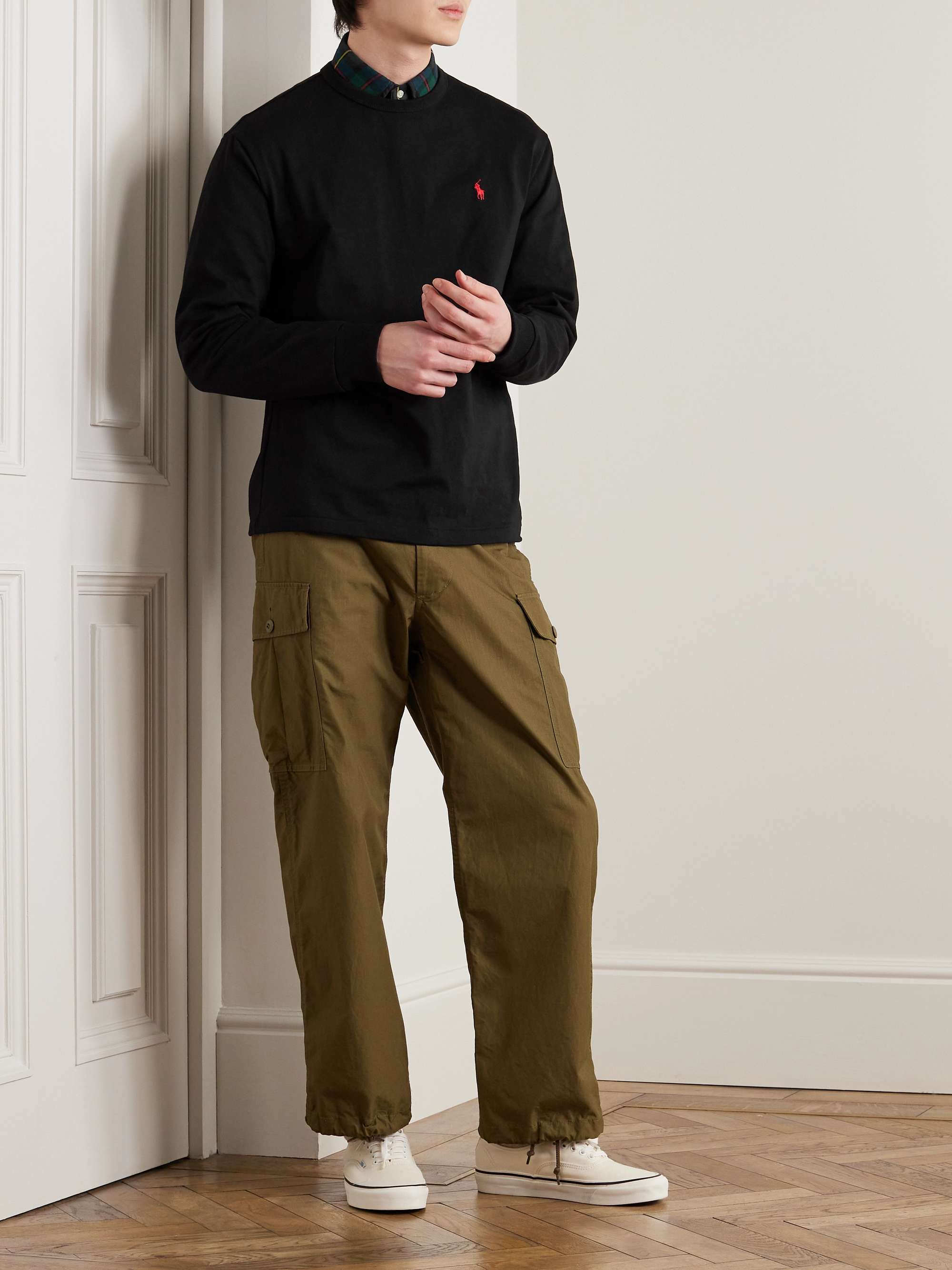 POLO RALPH LAUREN Logo-Embroidered Cotton-Jersey T-Shirt