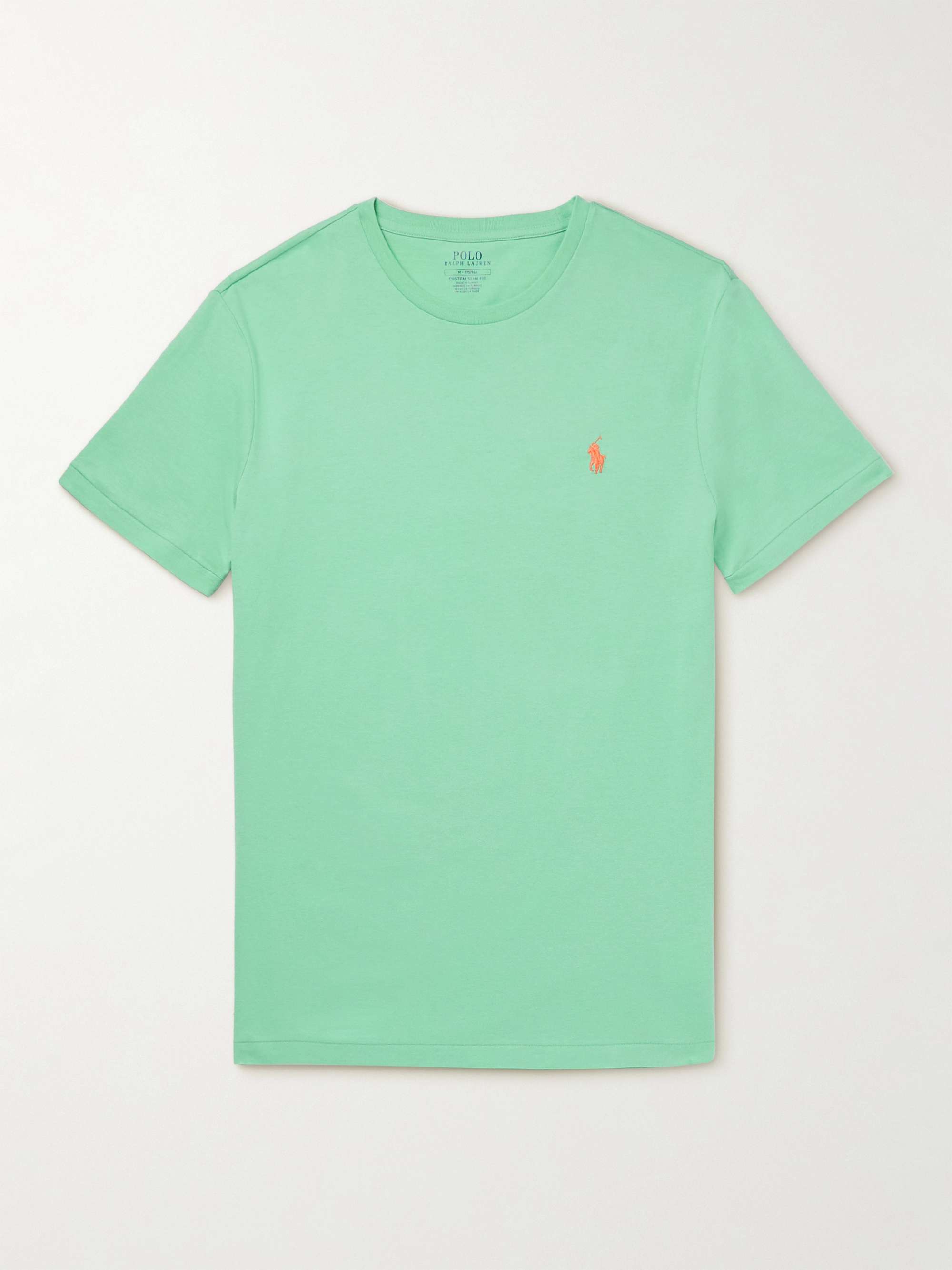 POLO RALPH LAUREN Slim-Fit Logo-Embroidered Cotton-Jersey T-Shirt for ...