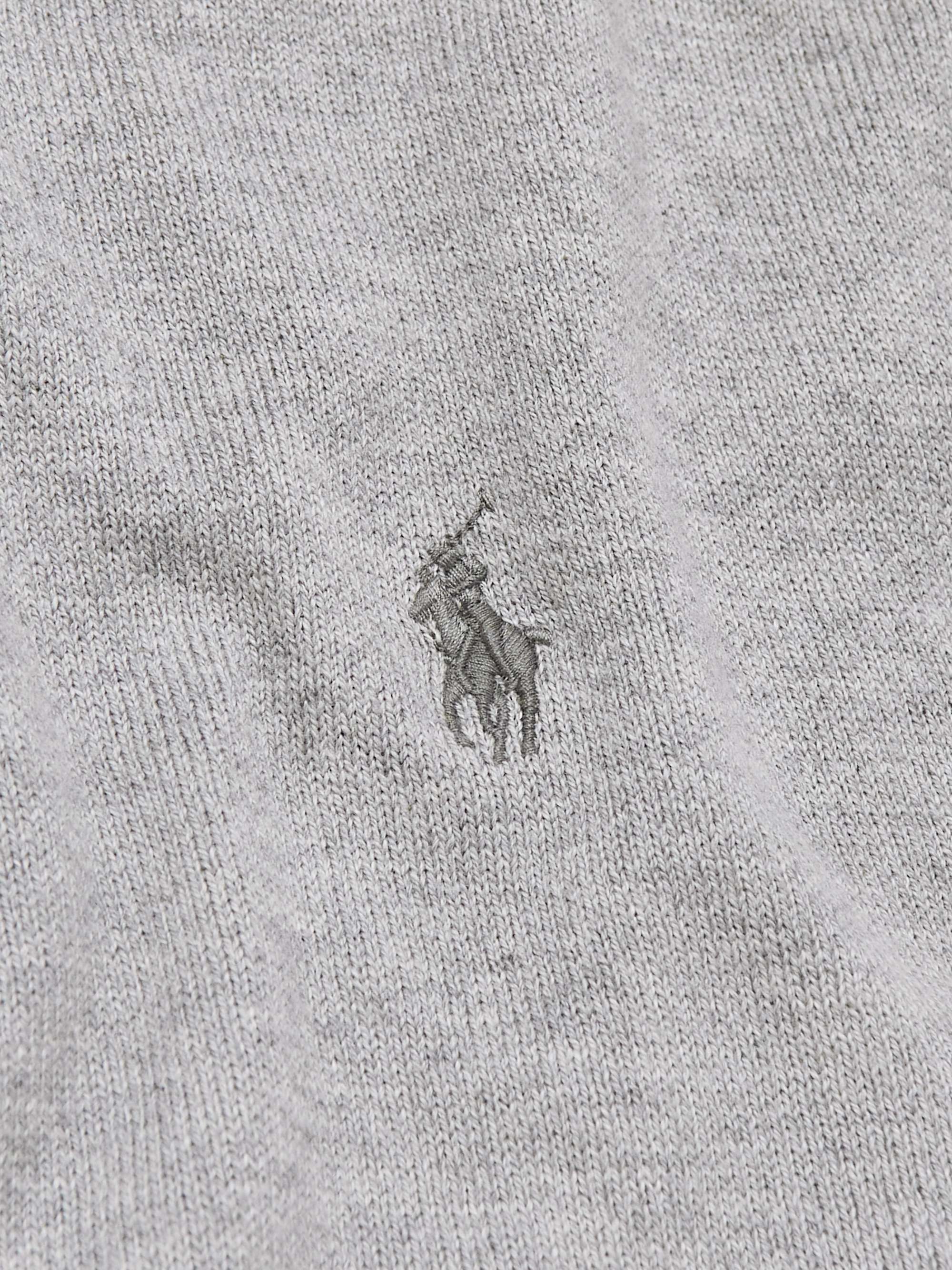 POLO RALPH LAUREN Logo-Embroidered Cotton and Cashmere-Blend Sweater ...