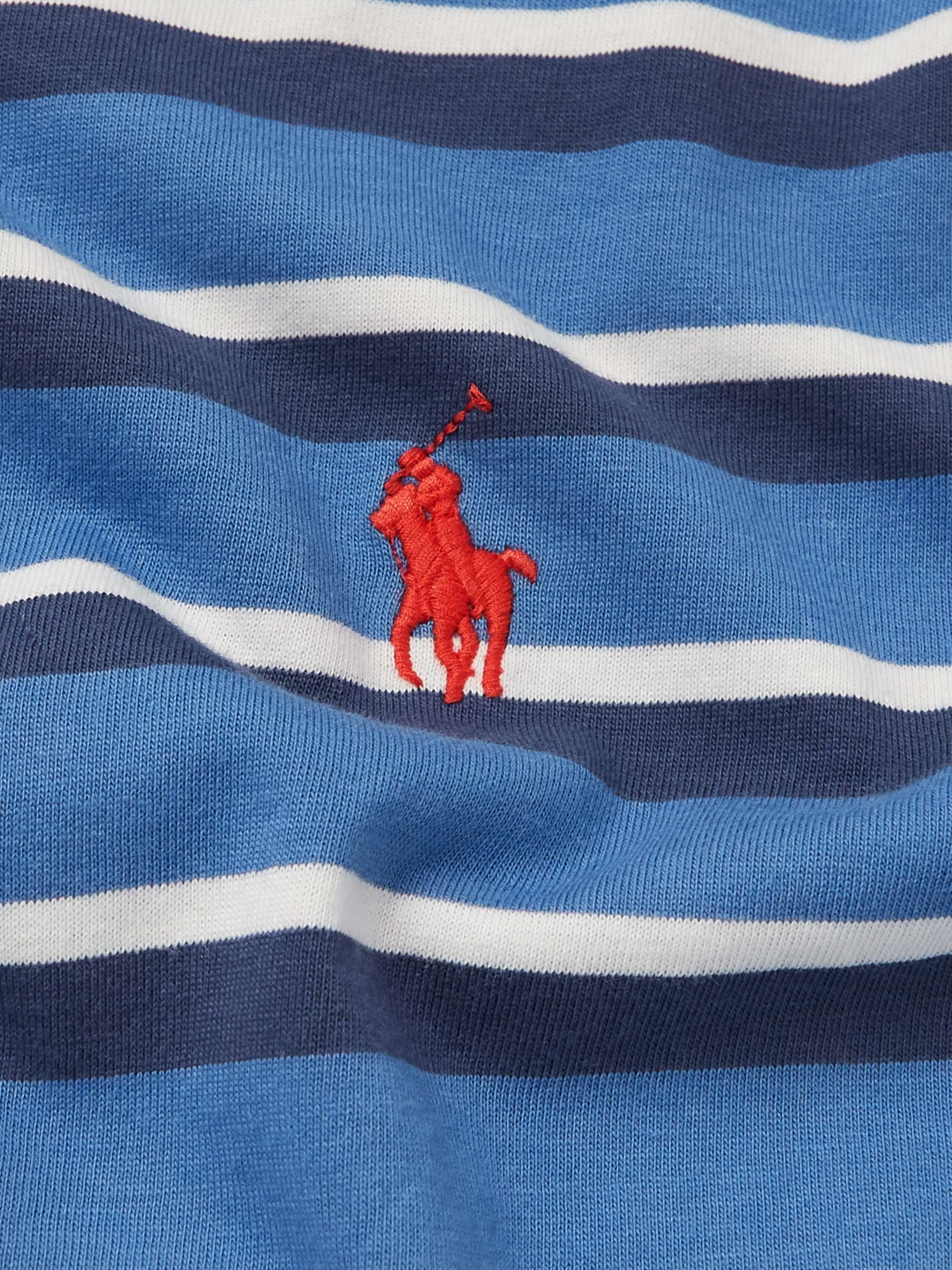 POLO RALPH LAUREN Logo-Embroidered Striped Cotton-Jersey T-Shirt for ...