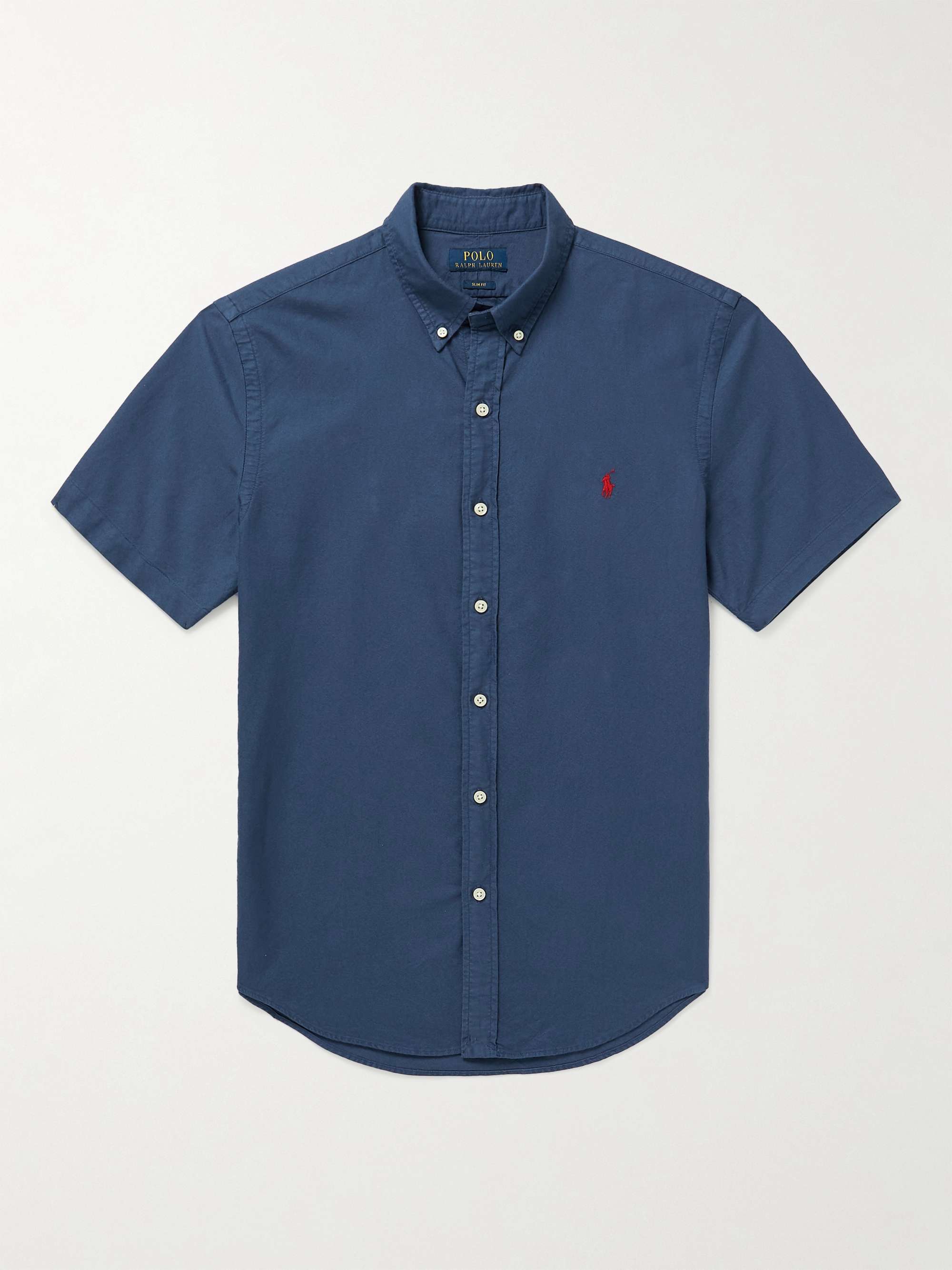 POLO RALPH LAUREN Slim-Fit Button-Down Collar Cotton-Chambray Shirt for Men