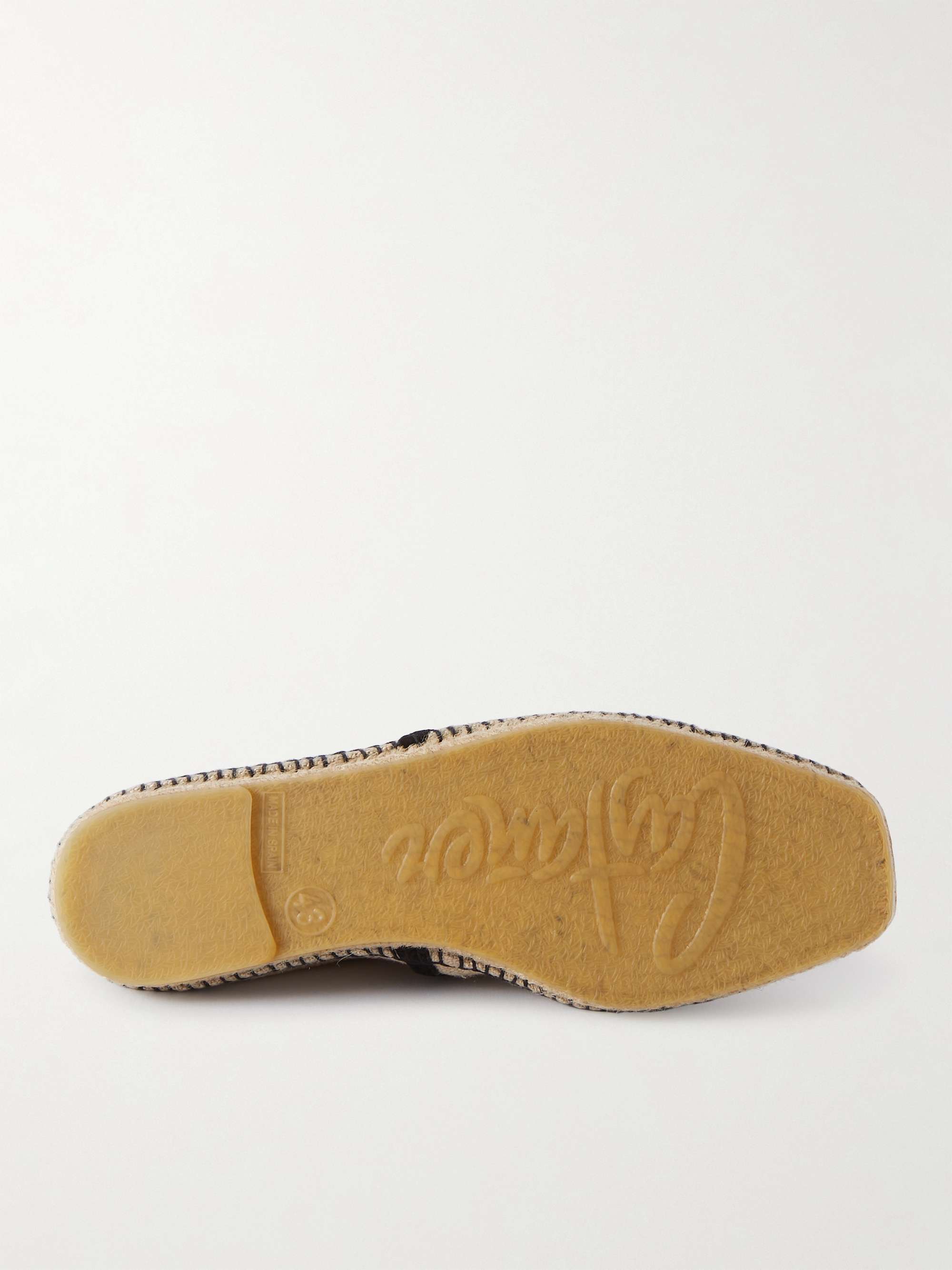 CASTA ER Paul Suede Trimmed Linen Canvas Espadrilles for Men MR