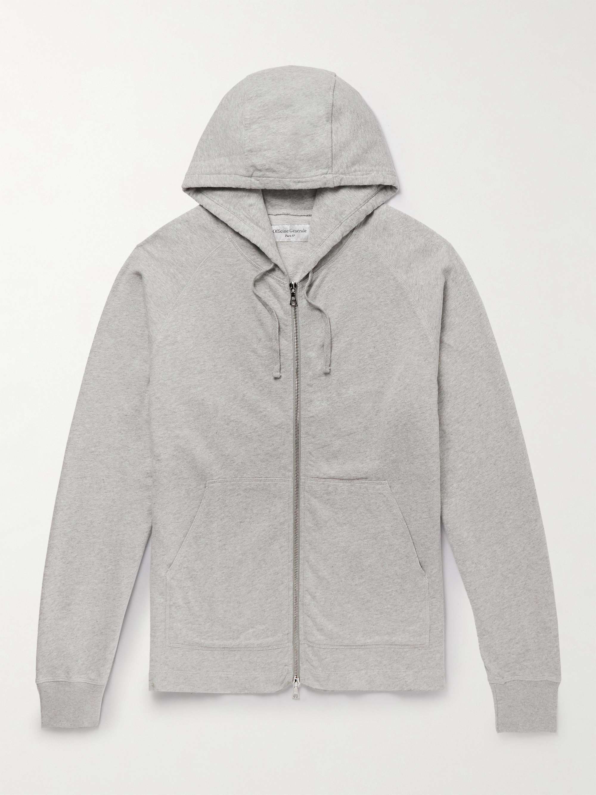 OFFICINE GÉNÉRALE Bernie Cotton-Jersey Zip-Up Hoodie for Men | MR PORTER