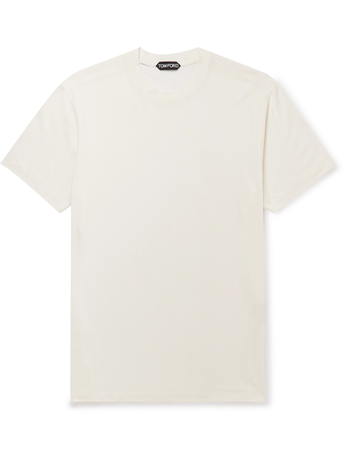 Tom Ford Brand-embroidered Regular-fit Jersey T-shirt In Lt Gry Sld