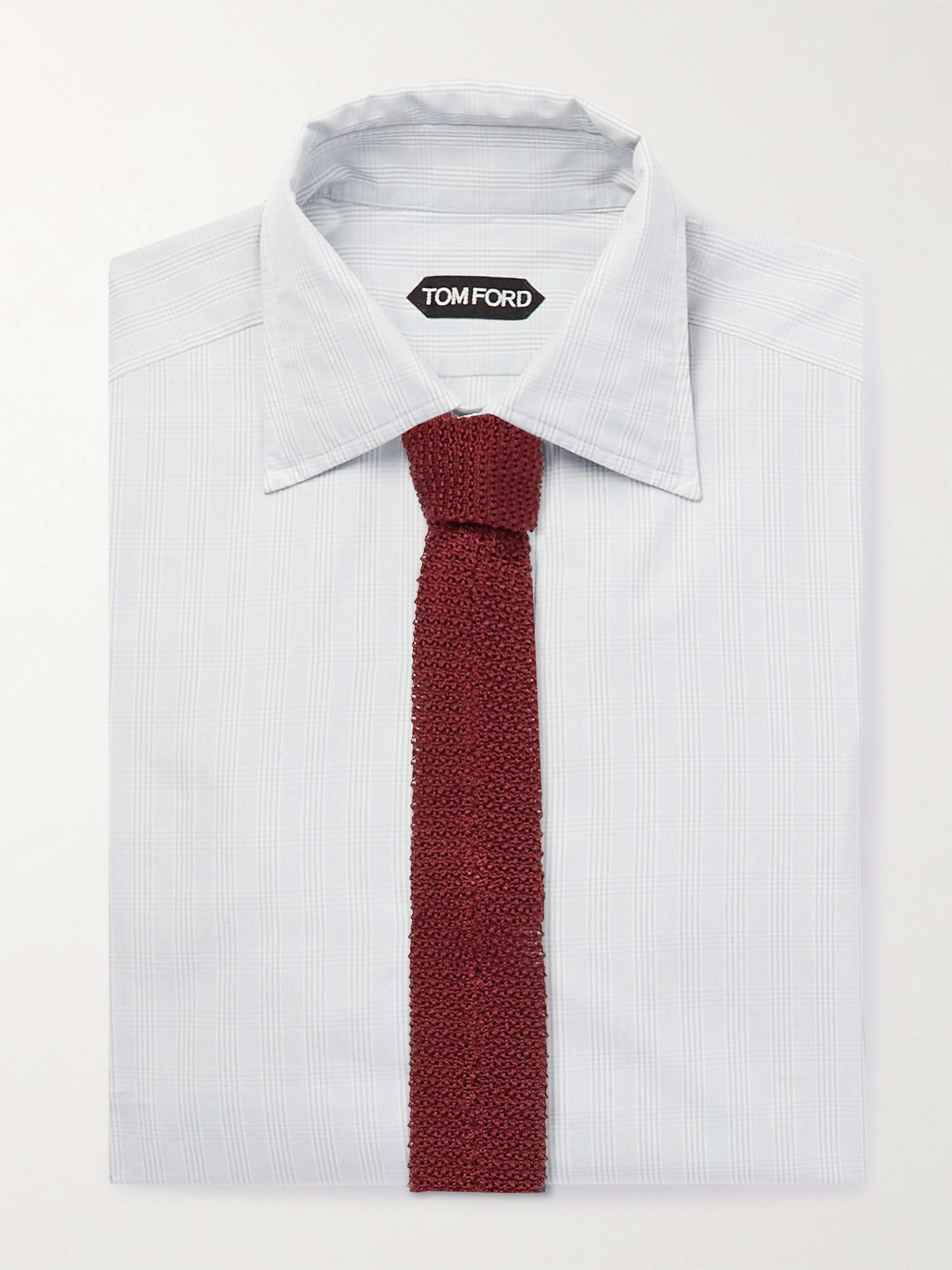 TOM FORD Checked Cotton-Poplin Shirt