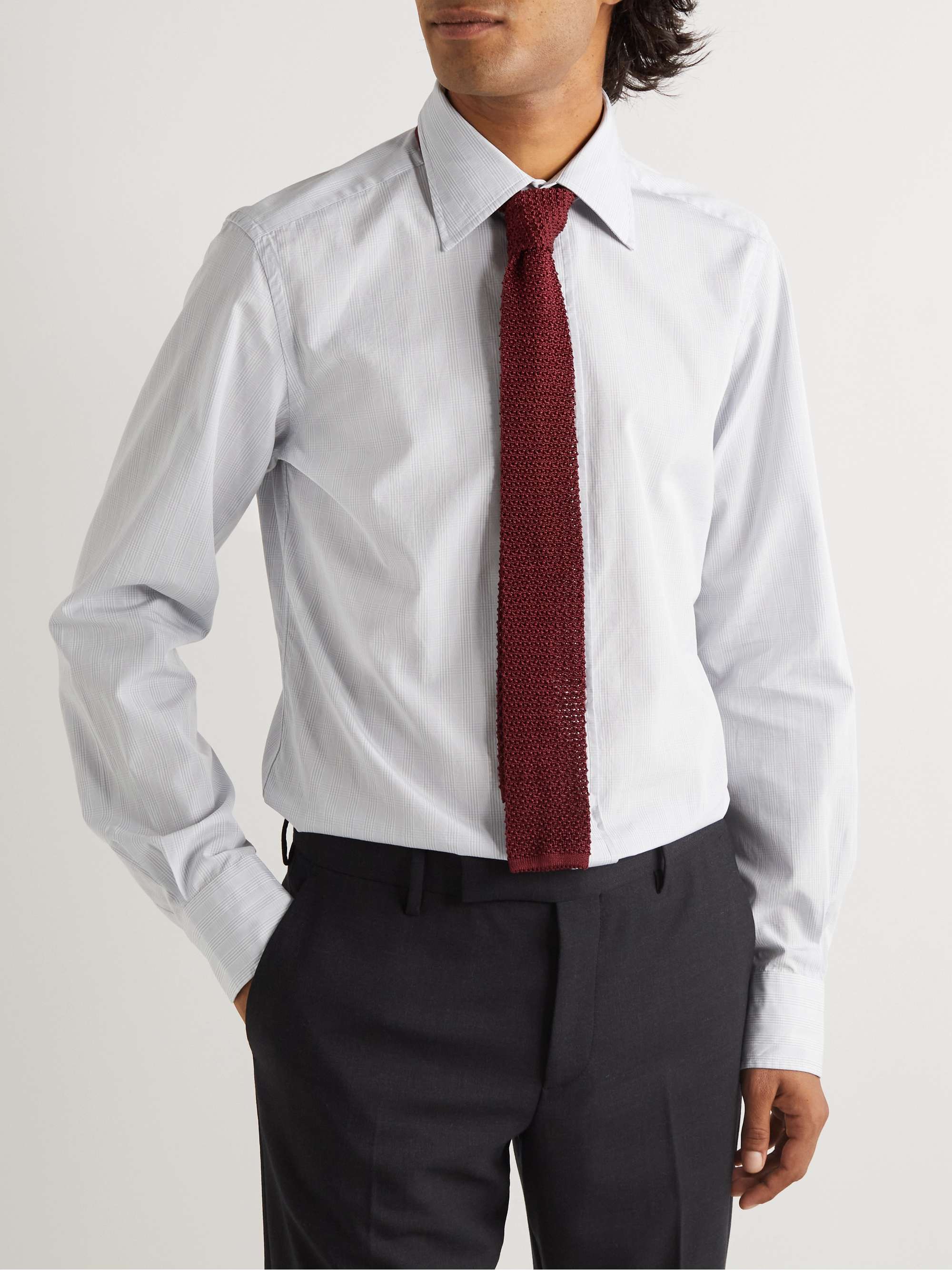 TOM FORD Checked Cotton-Poplin Shirt