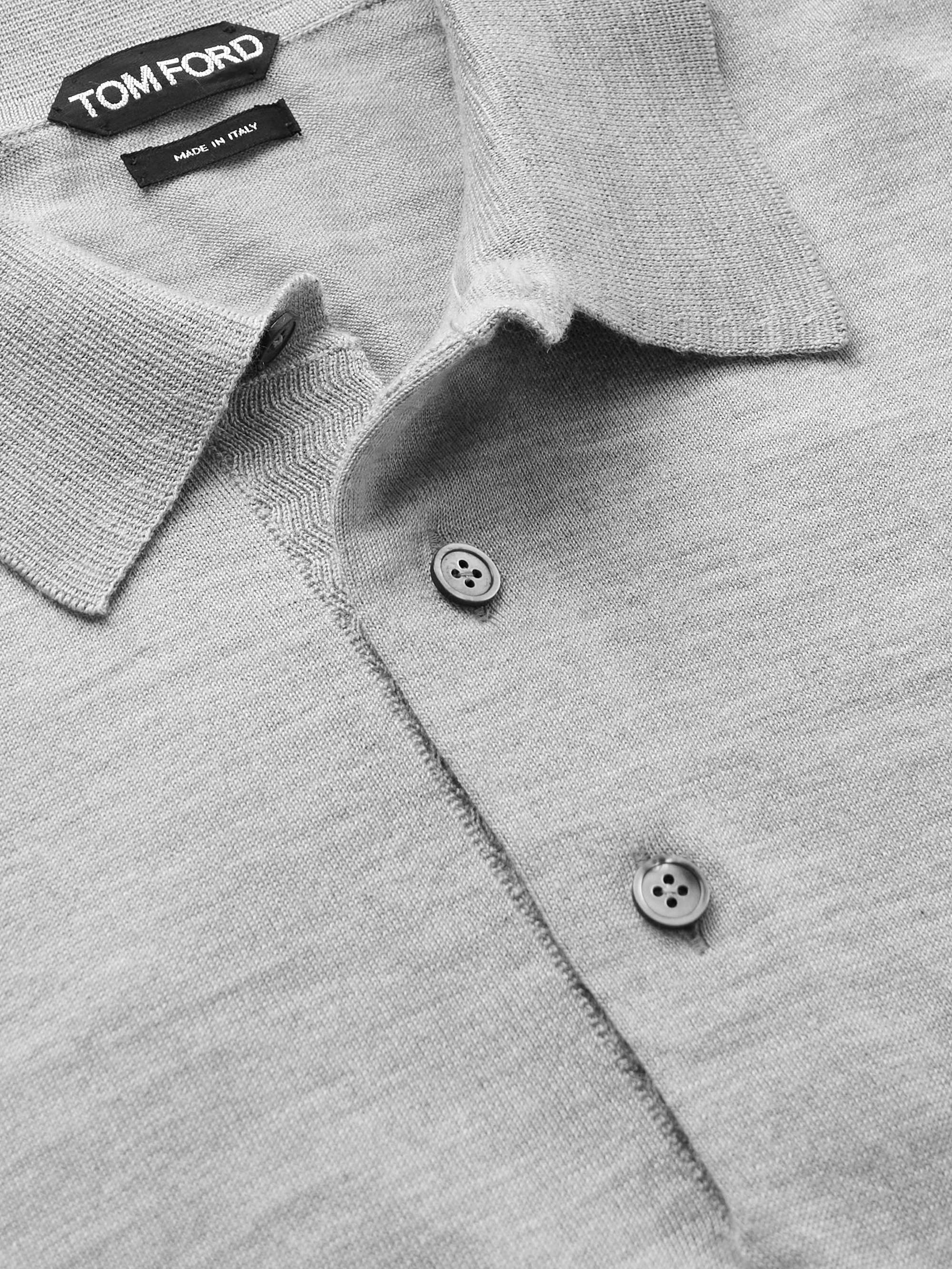 TOM FORD Cashmere and Silk-Blend Polo Shirt