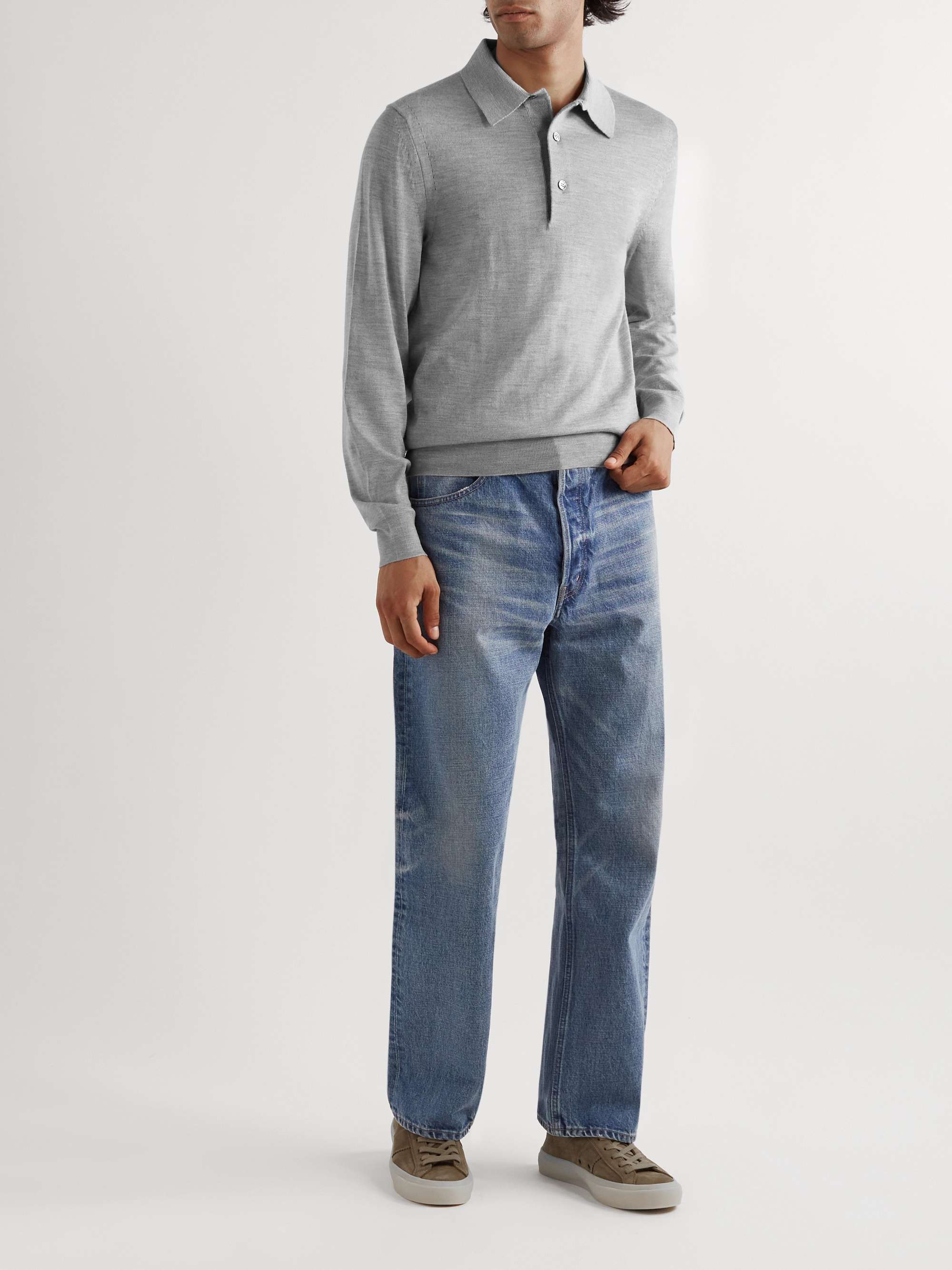 TOM FORD Cashmere and Silk-Blend Polo Shirt