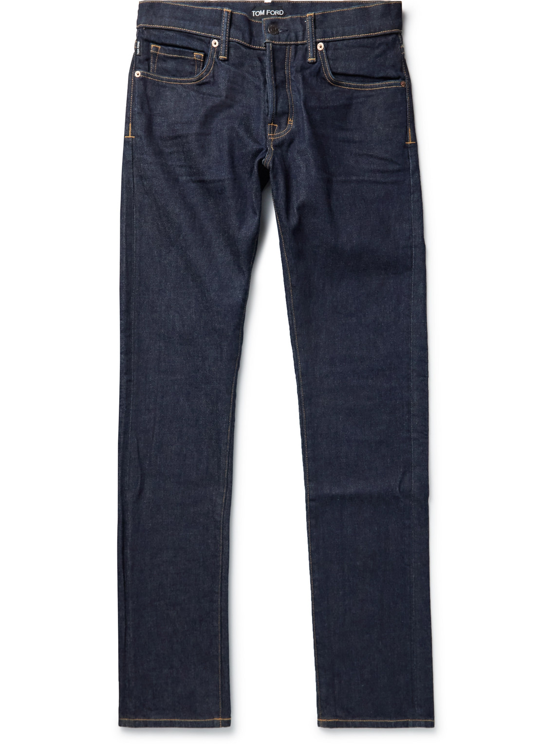 Tom Ford Slim Fit Stretch Japanese Selvedge Jeans In Blue