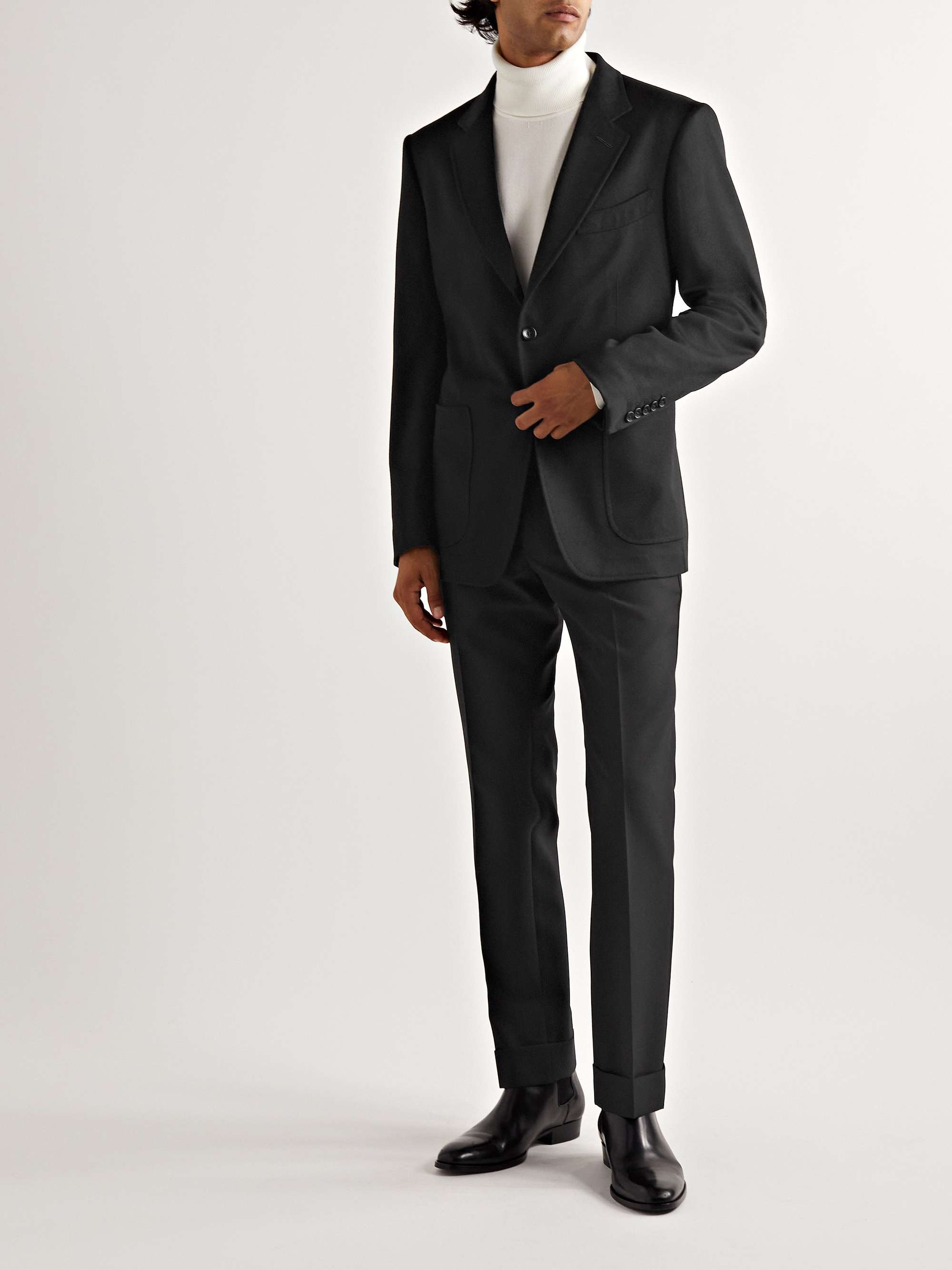 Sharp and Modern Black Buffalo Horn Suit and Coat Buttons