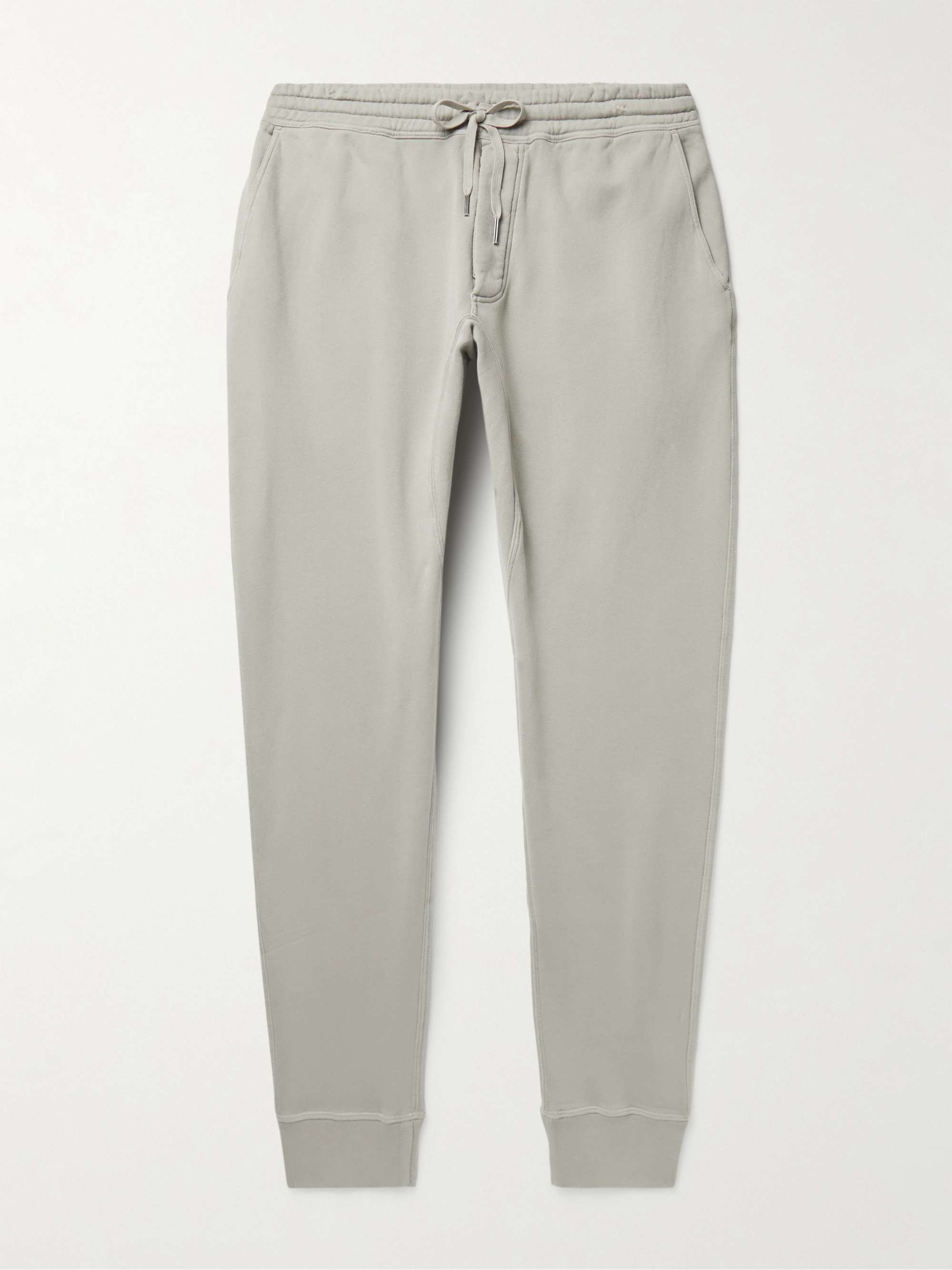 TOM FORD Tapered Garment-Dyed Cotton-Jersey Sweatpants