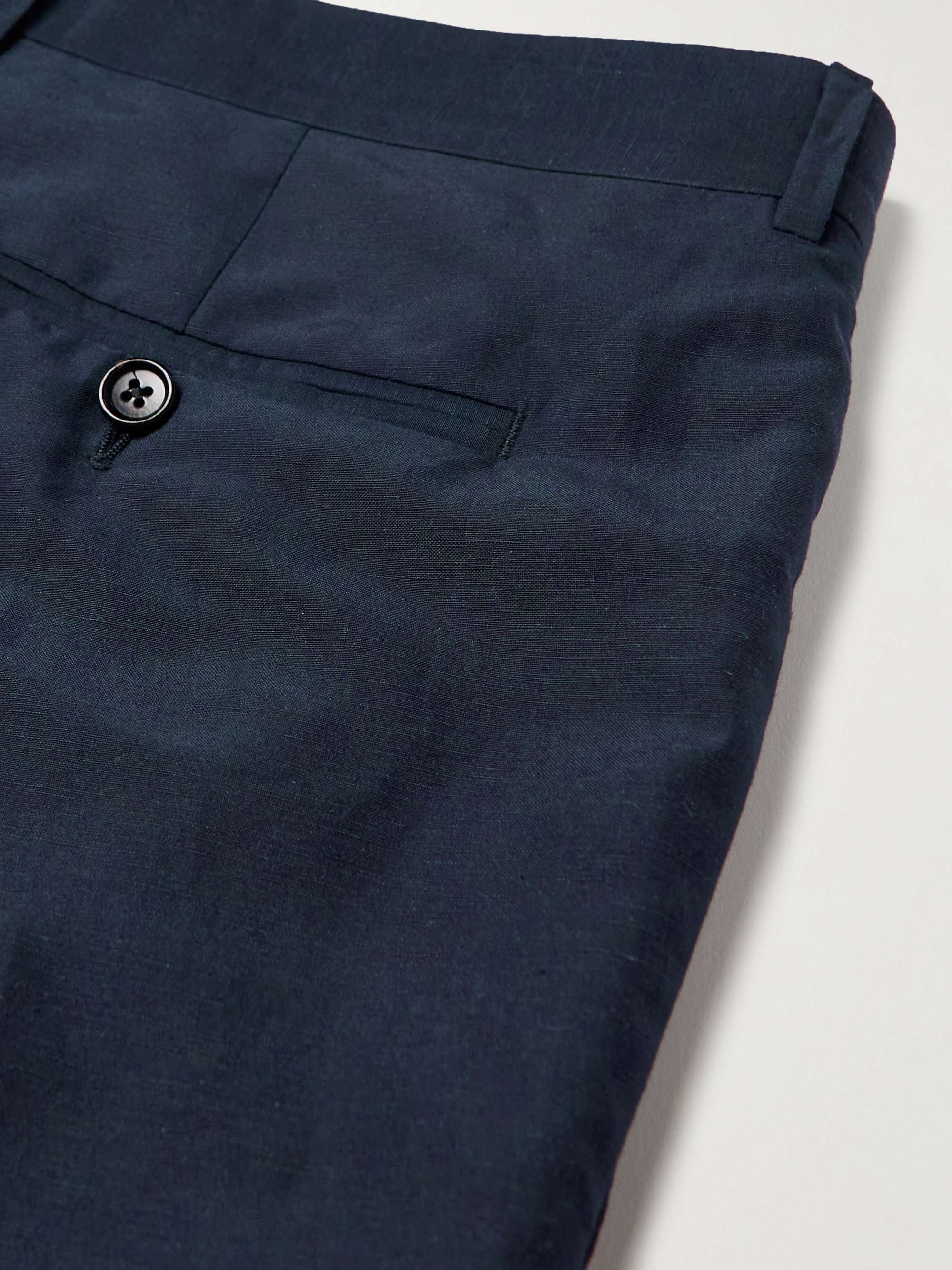 TOM FORD Atticus Straight-Leg Pleated Silk-Blend Trousers