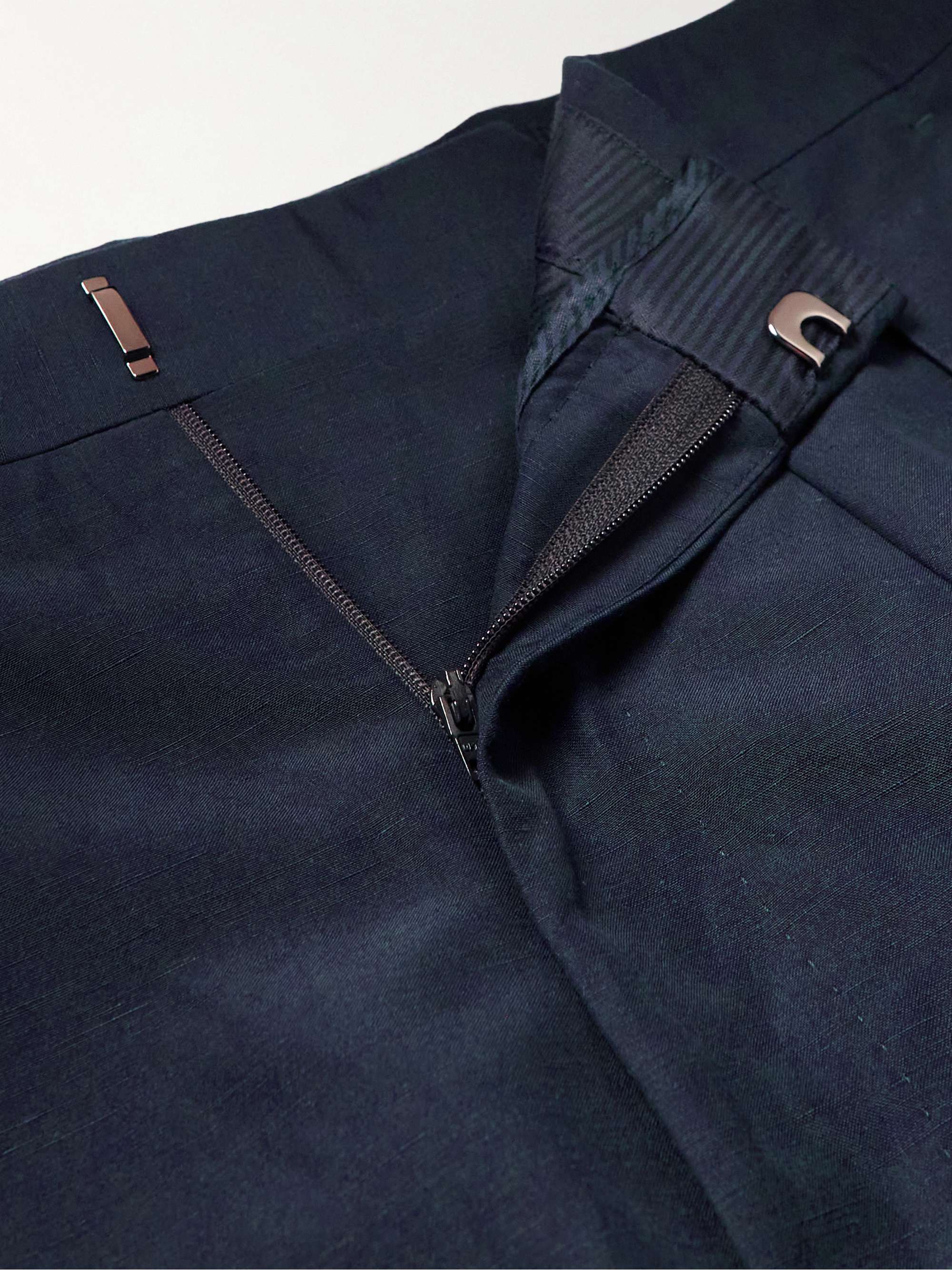 TOM FORD Atticus Straight-Leg Pleated Silk-Blend Trousers