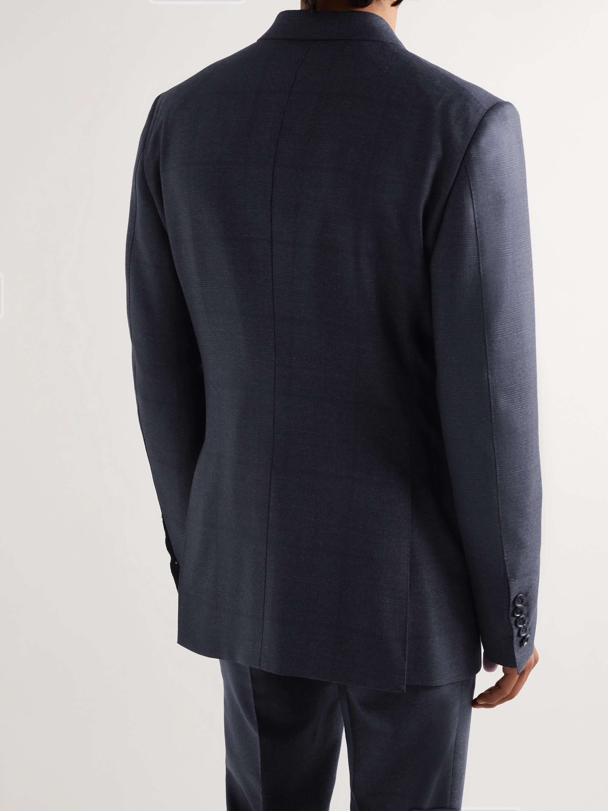 TOM FORD Prince of Wales Checked Wool Suit Jacket