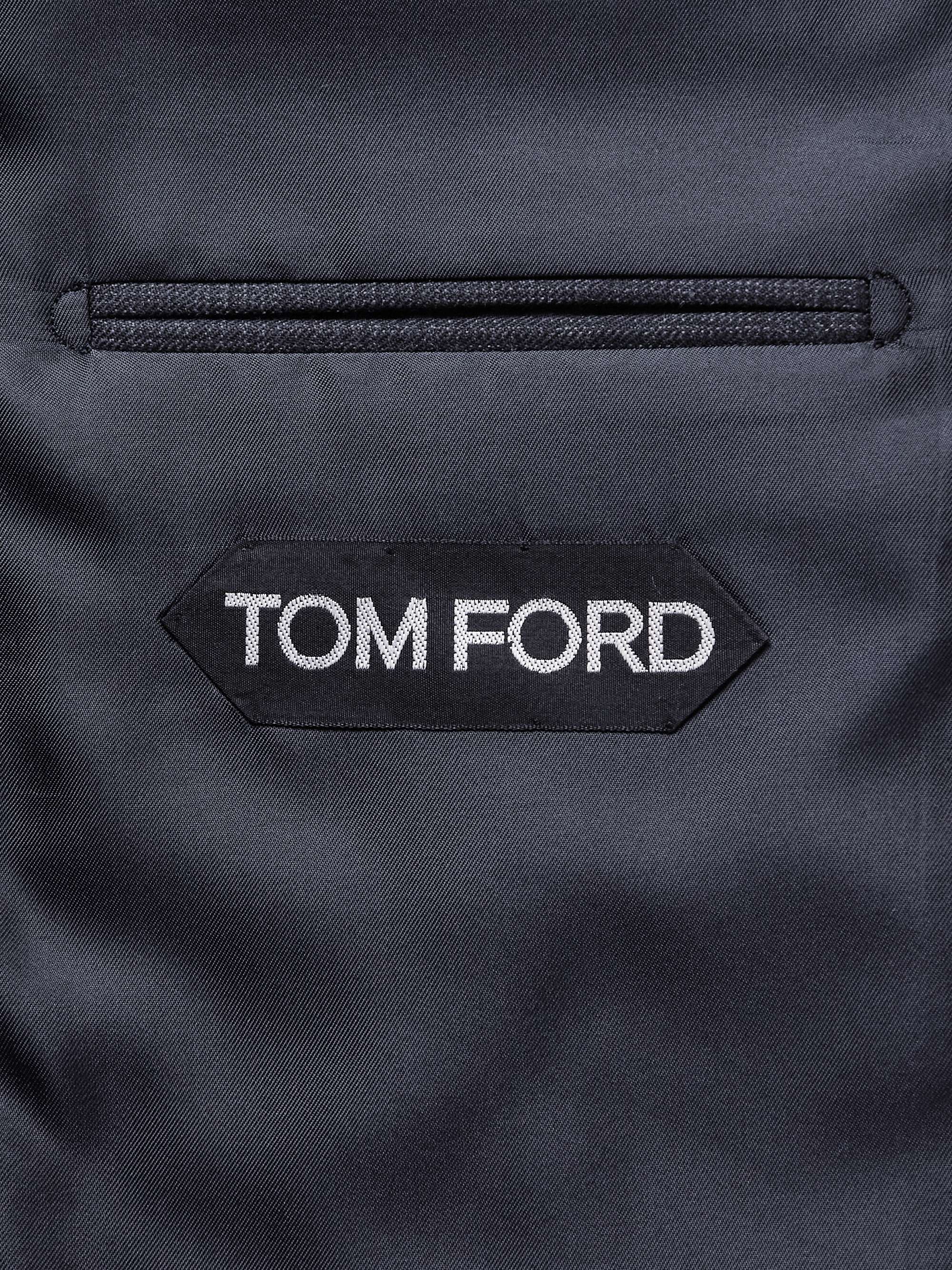 TOM FORD Prince of Wales Checked Wool Suit Jacket