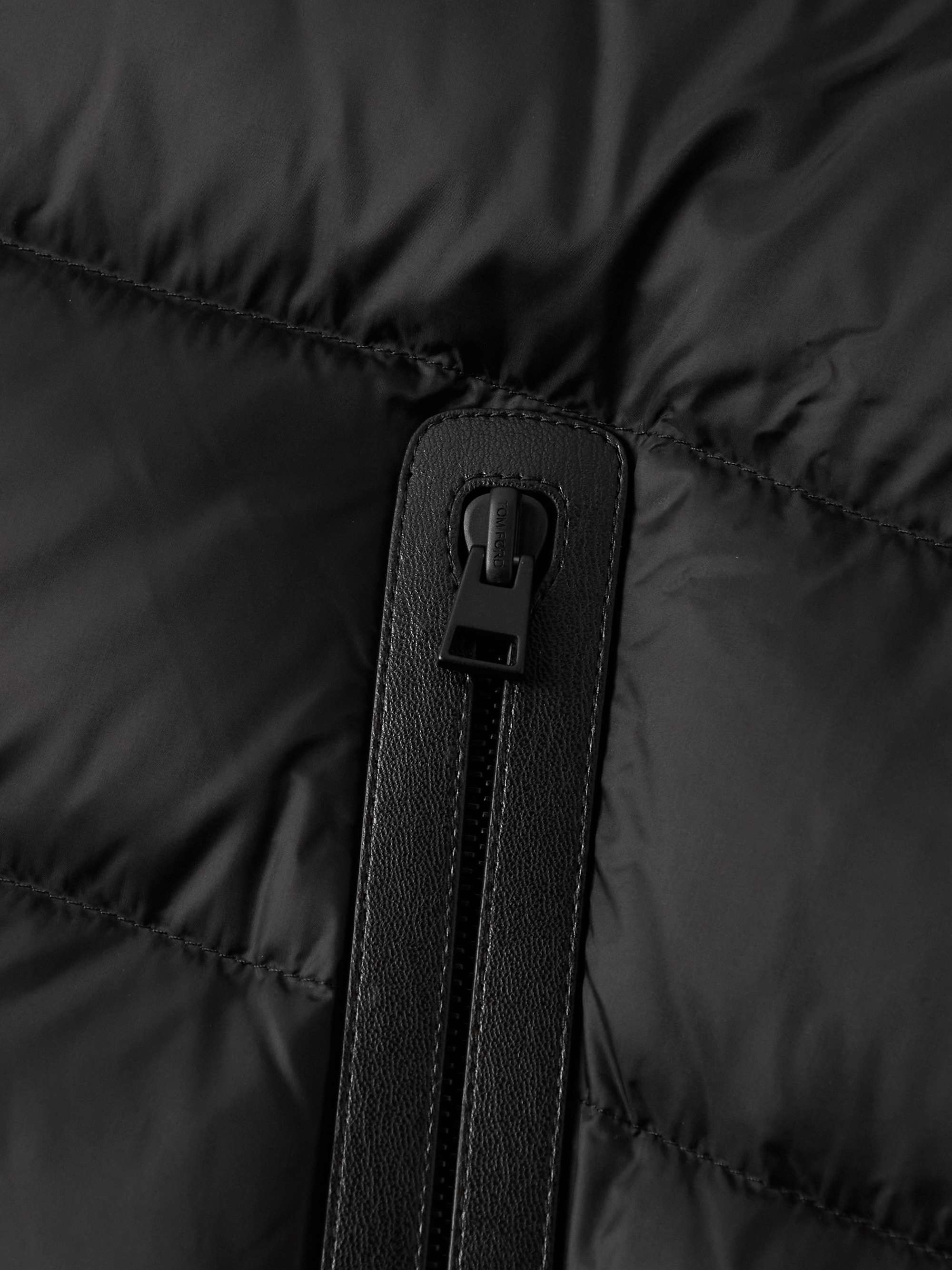 TOM FORD Panelled Wool and Padded Shell Down Cardigan