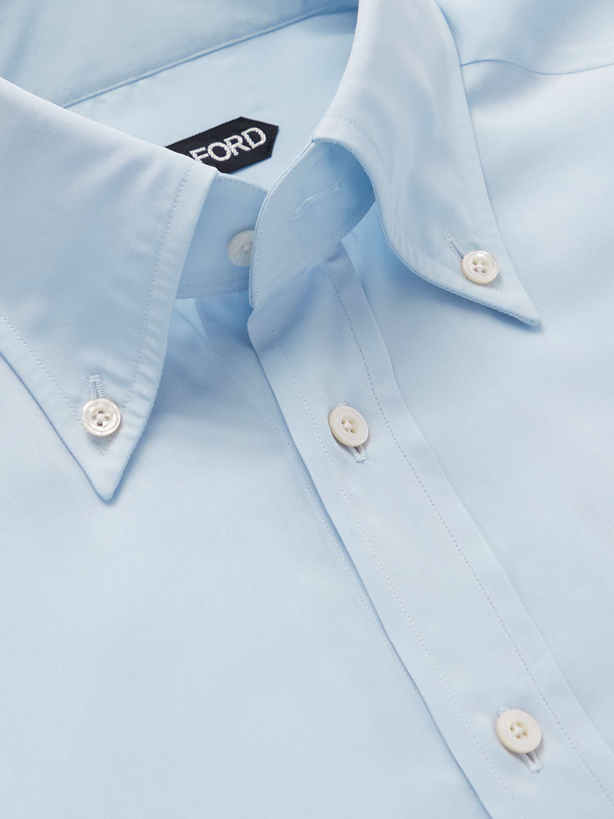TOM FORD Button-Down Collar Lyocell-Blend Shirt