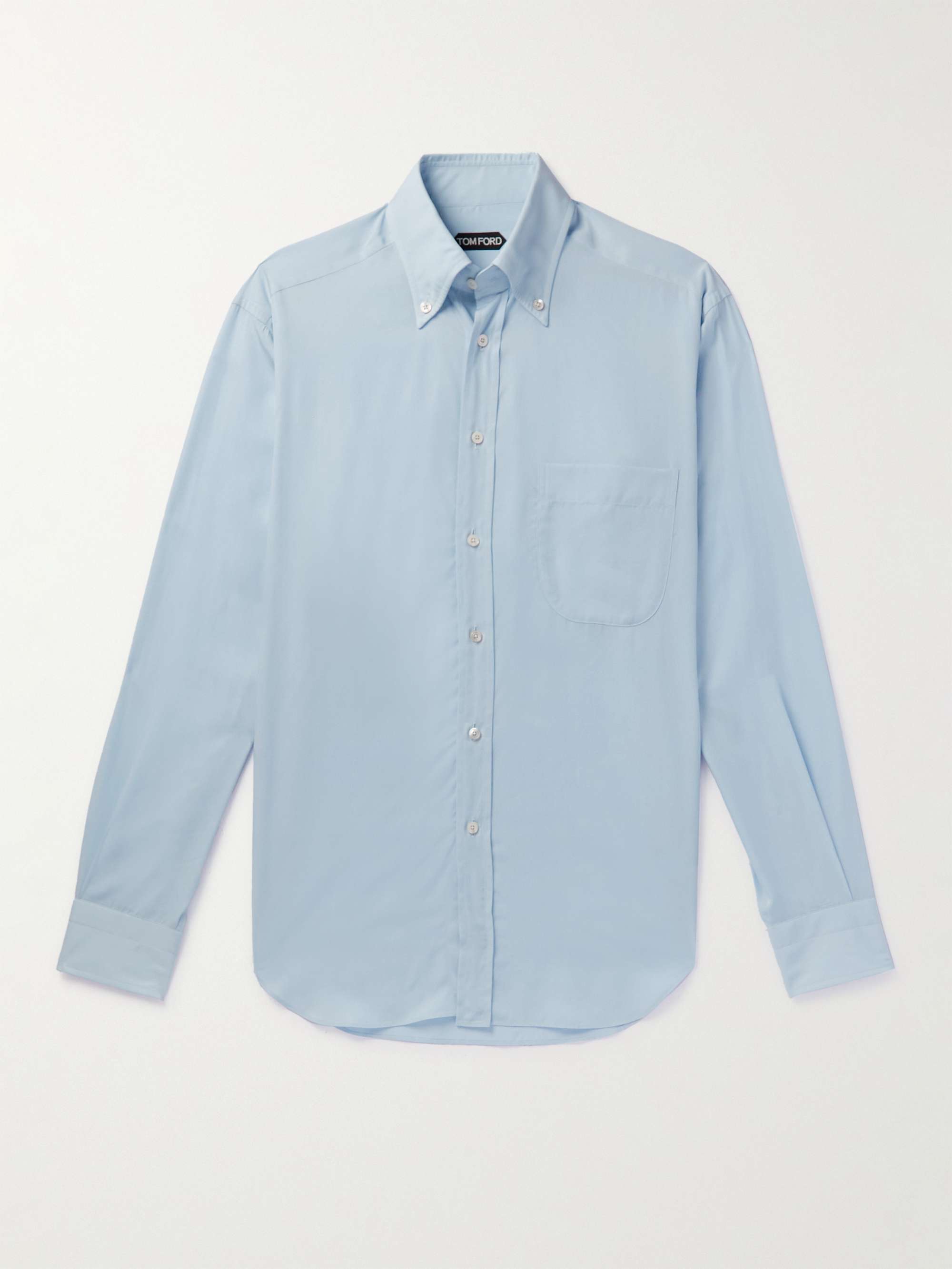 TOM FORD Button-Down Collar Lyocell-Blend Shirt