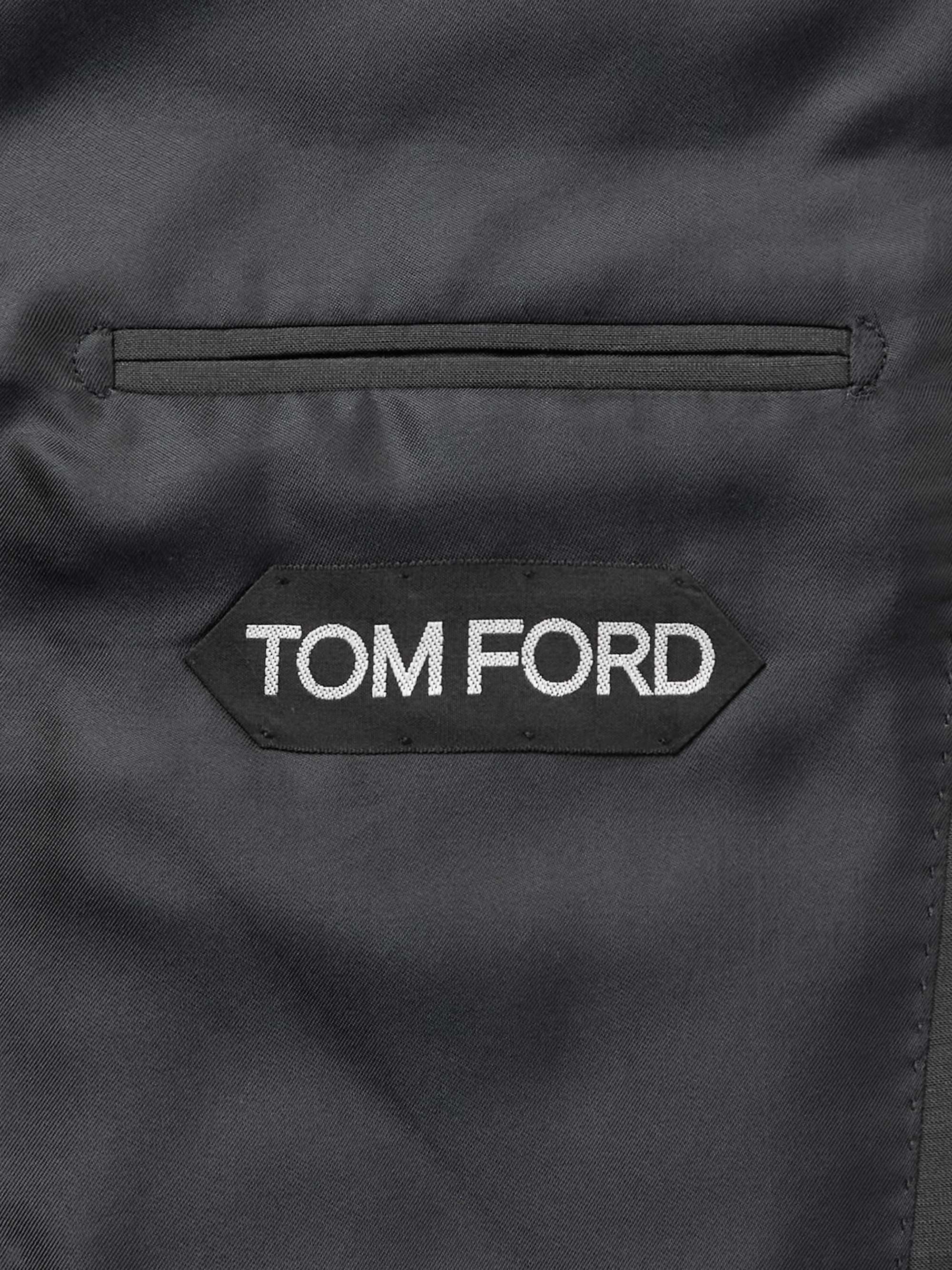 TOM FORD O'Connor Slim-Fit Silk, Linen and Wool-Blend Blazer