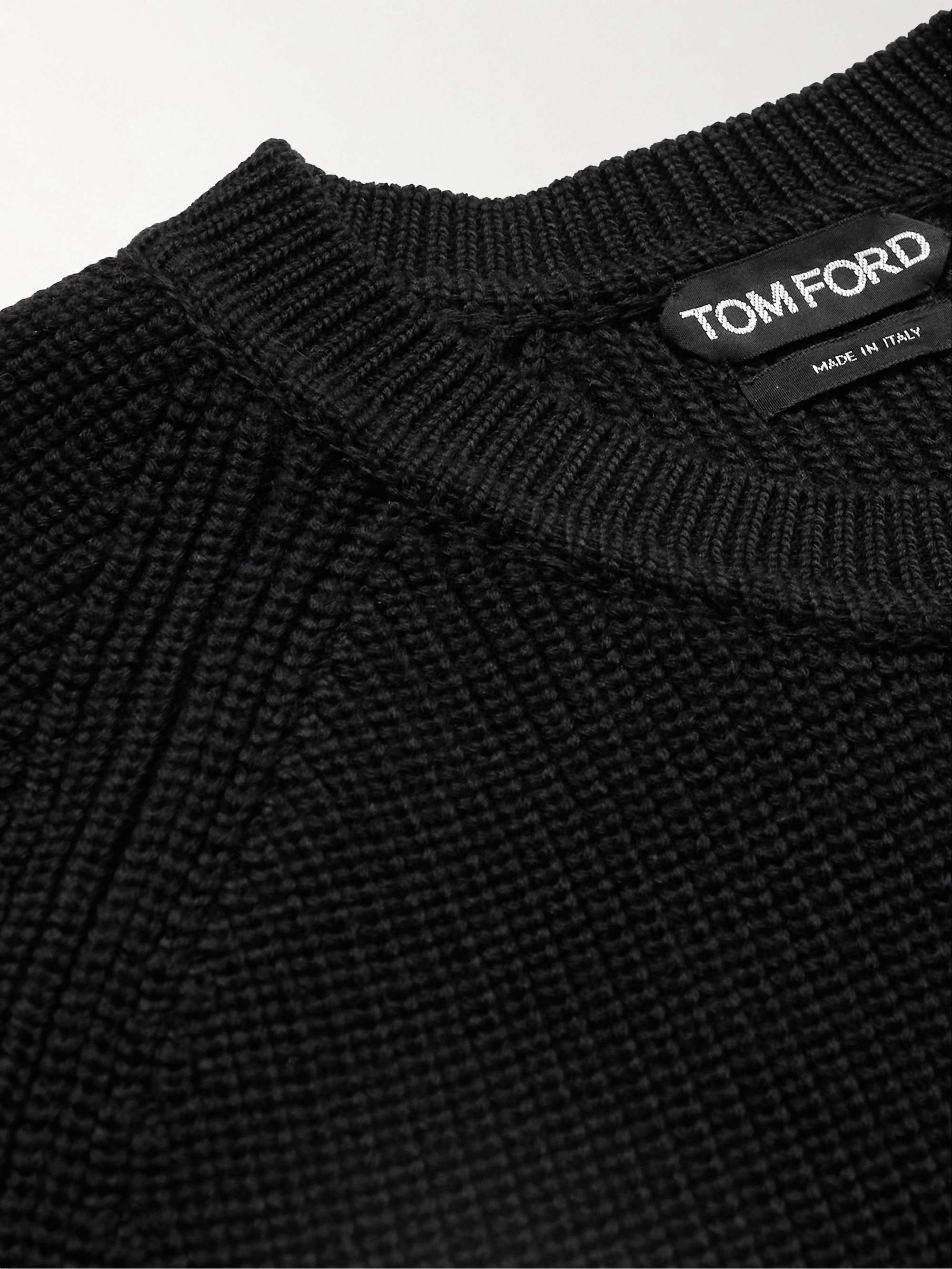TOM FORD Slim-Fit Ribbed Wool and Silk-Blend Sweater