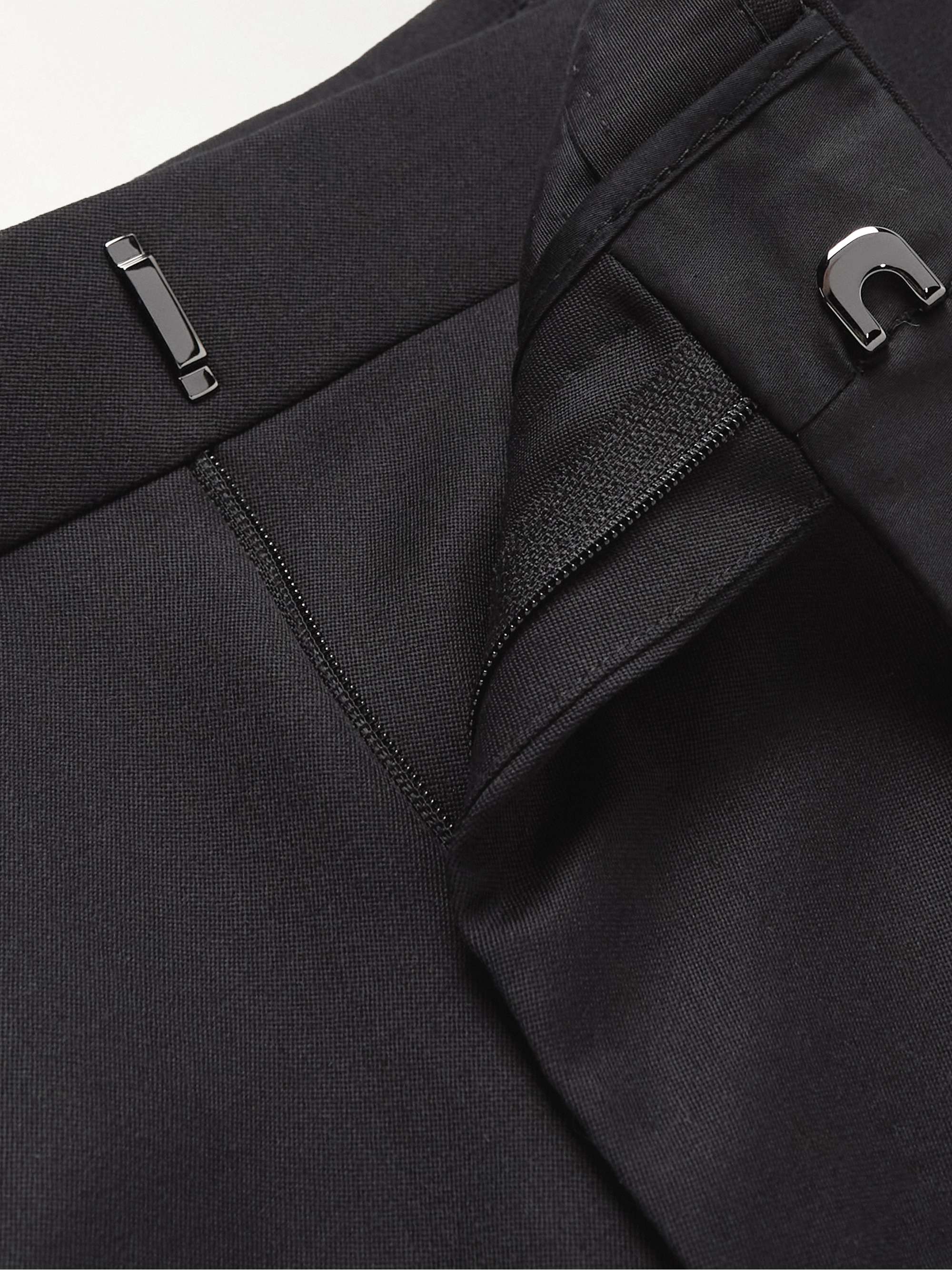 TOM FORD Straight-Leg Grain de Poudre Wool and Mohair-Blend Tuxedo Trousers