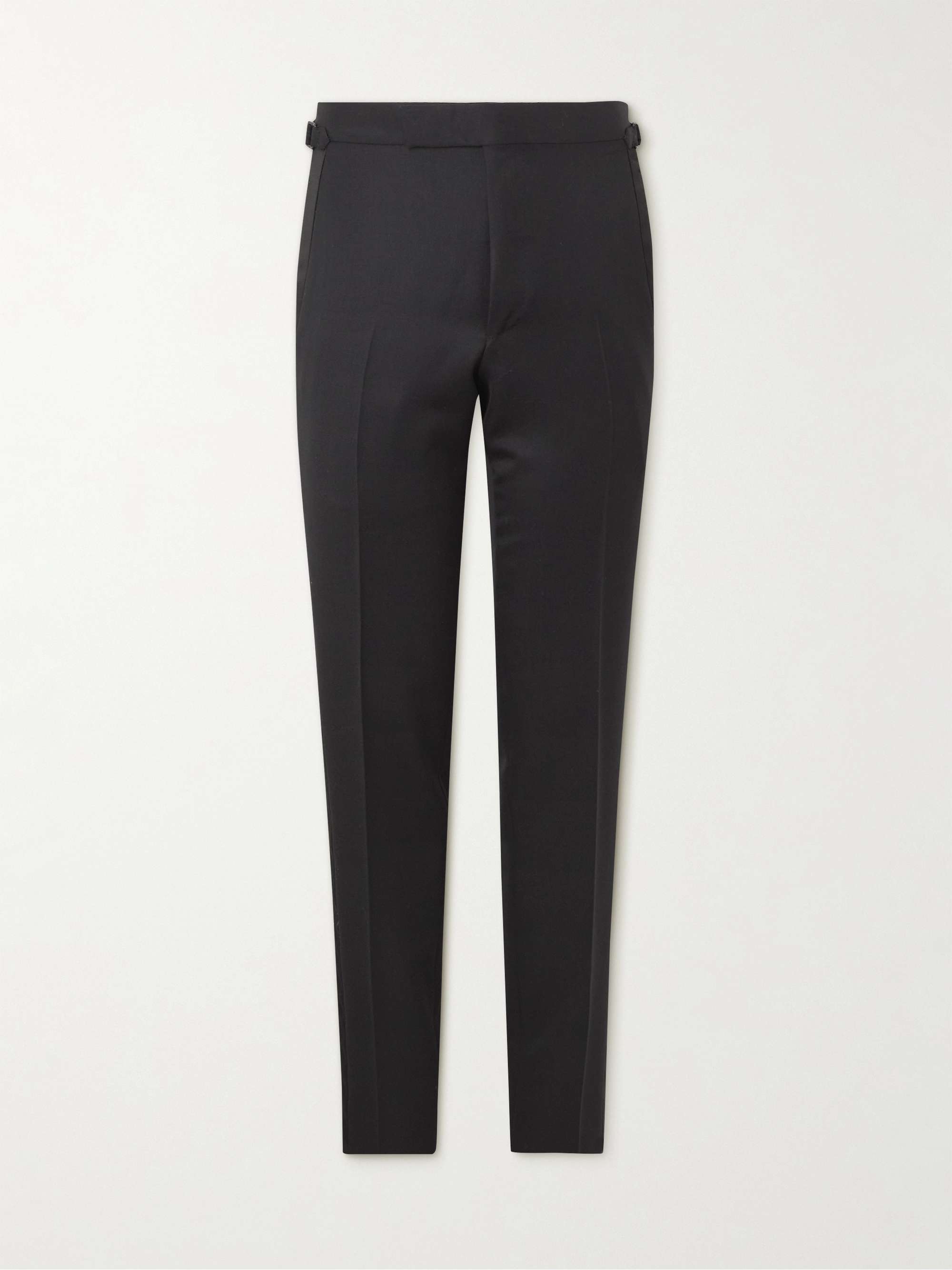 TOM FORD Straight-Leg Grain de Poudre Wool and Mohair-Blend Tuxedo Trousers  for Men