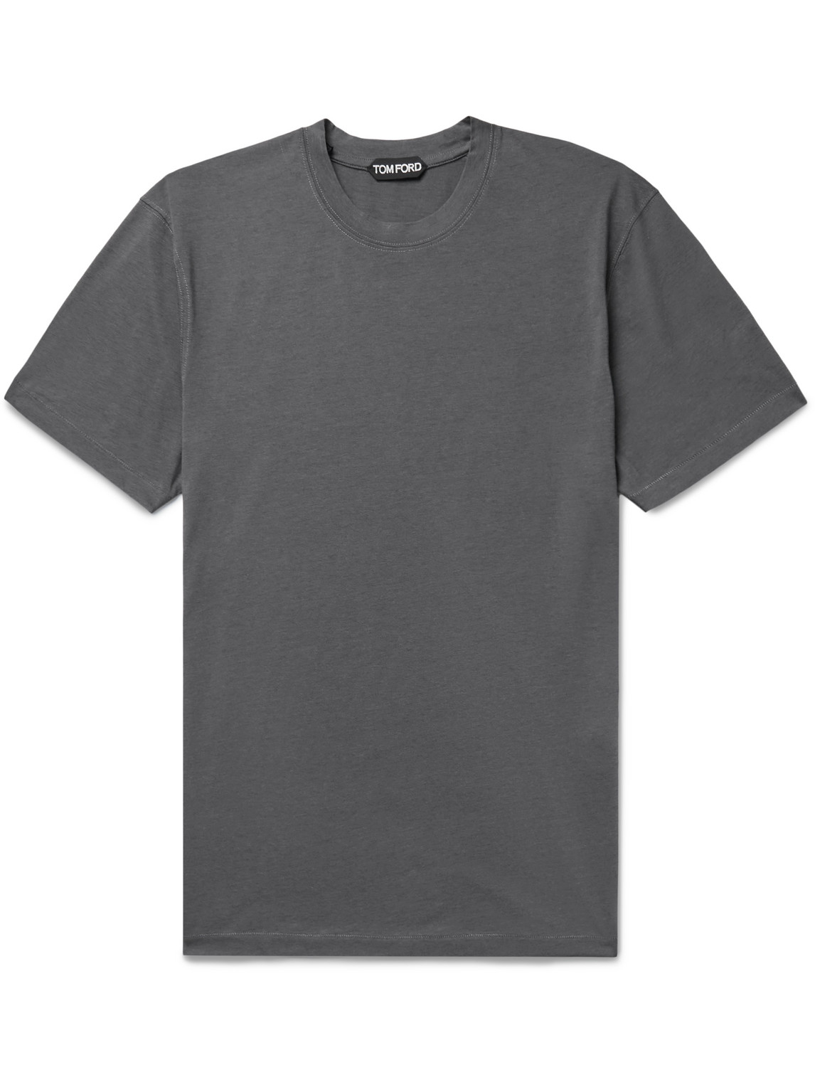 Tom Ford Lyocell And Cotton-blend Jersey T-shirt In Gray