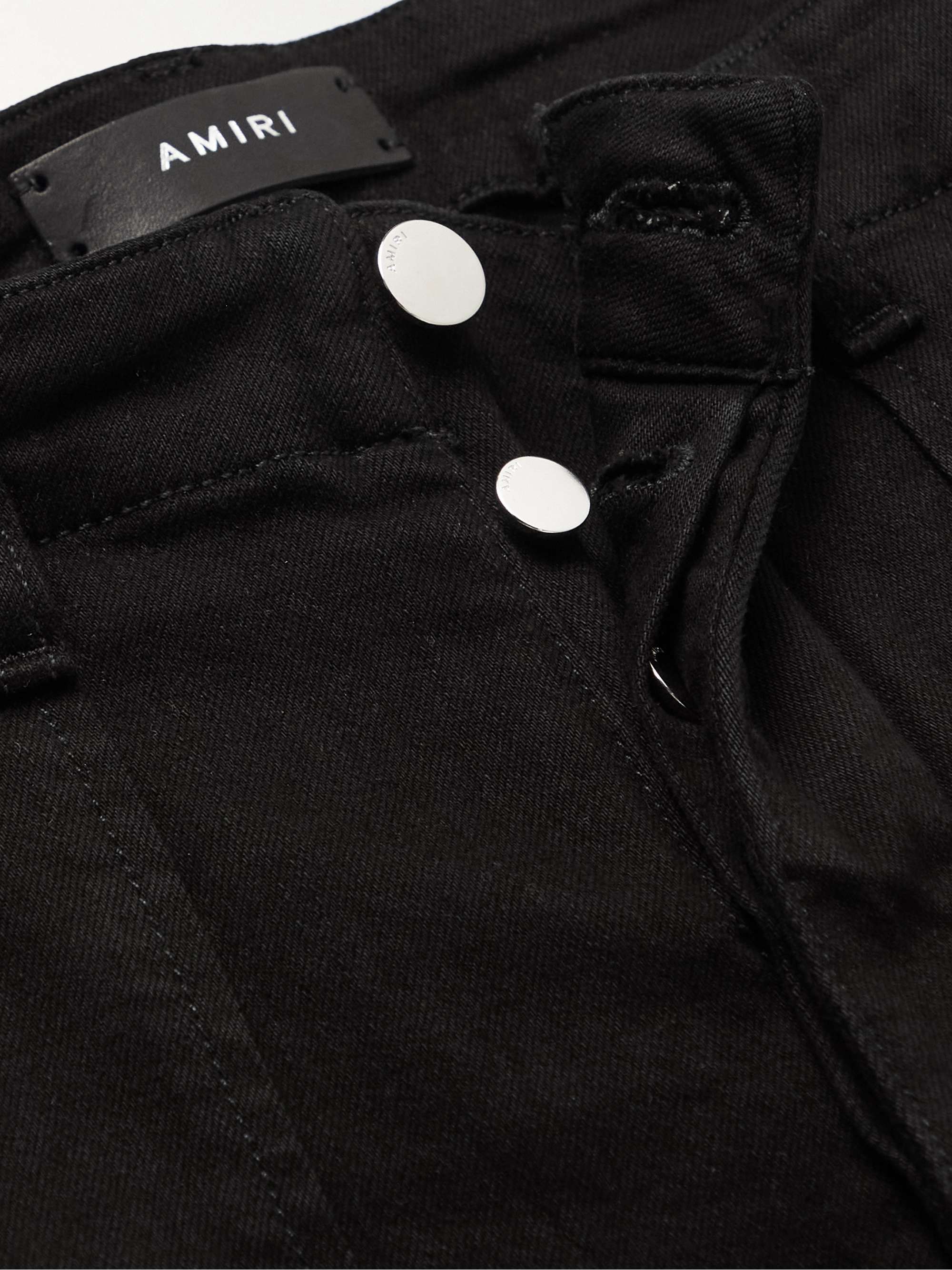 AMIRI Skinny-Fit Tie-Detailed Denim Cargo Trousers