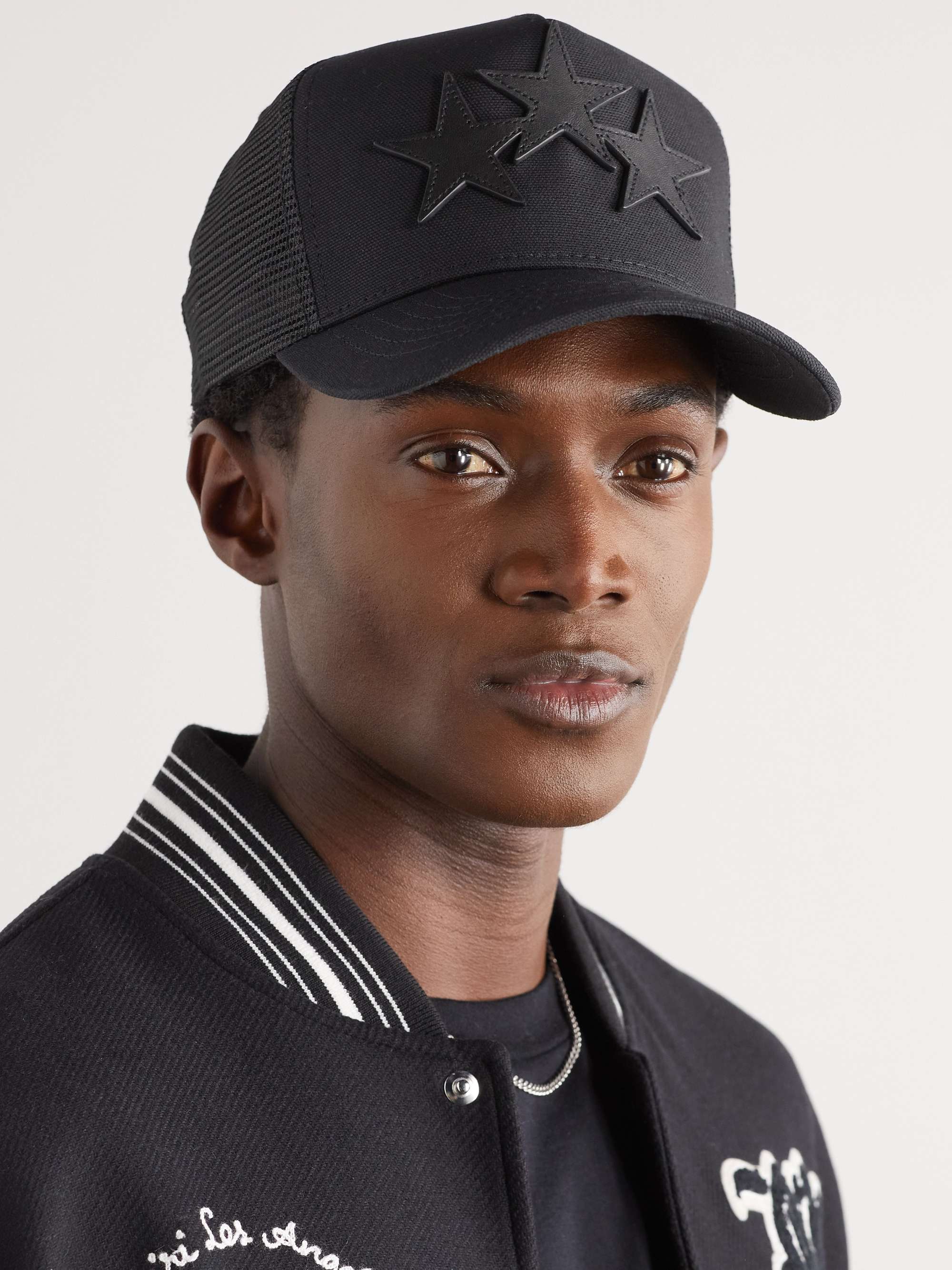 AMIRI Leather-Trimmed Cotton-Canvas and Mesh Trucker Hat for Men | MR ...